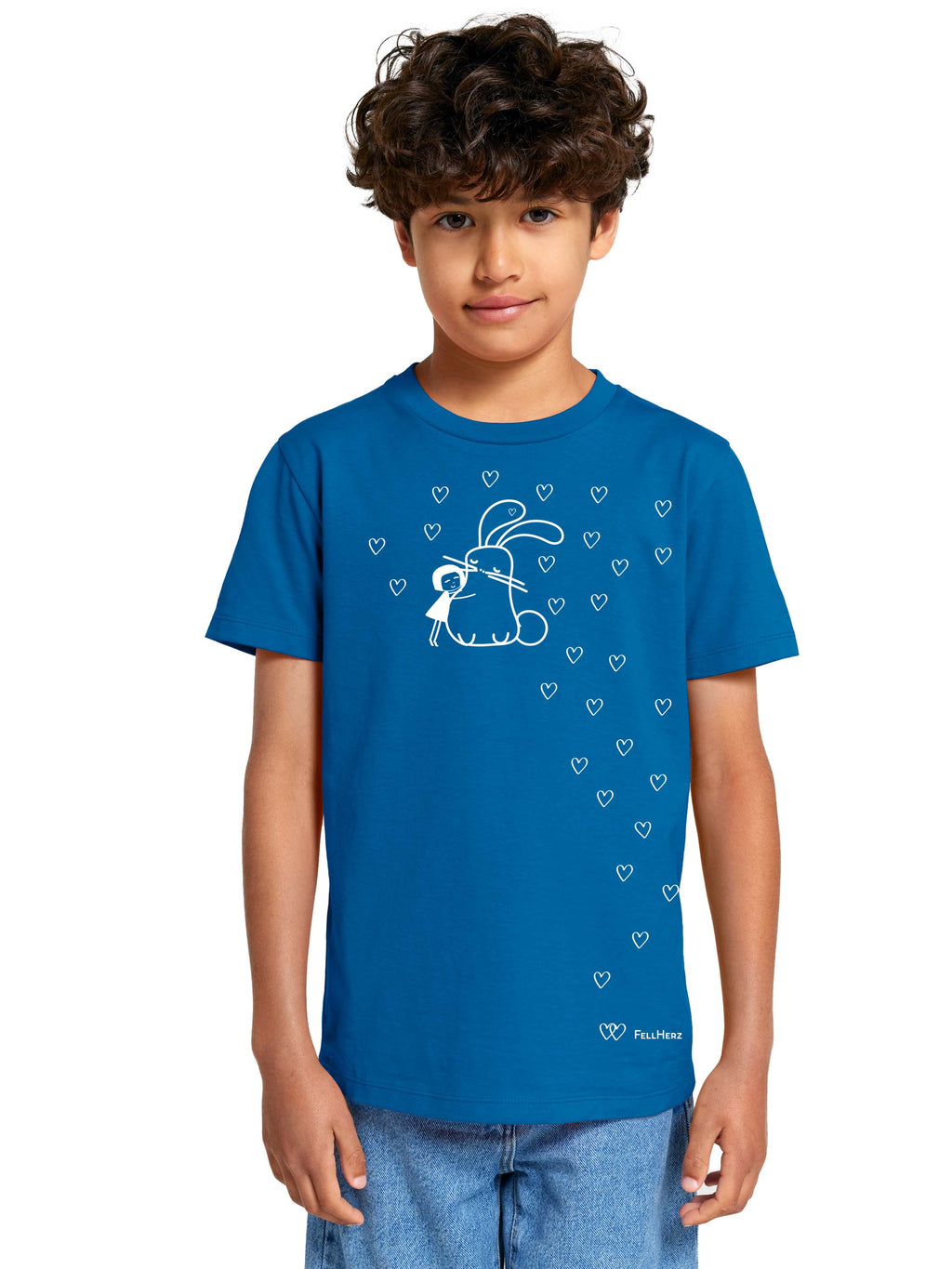 Hase Kinder T-Shirt azur