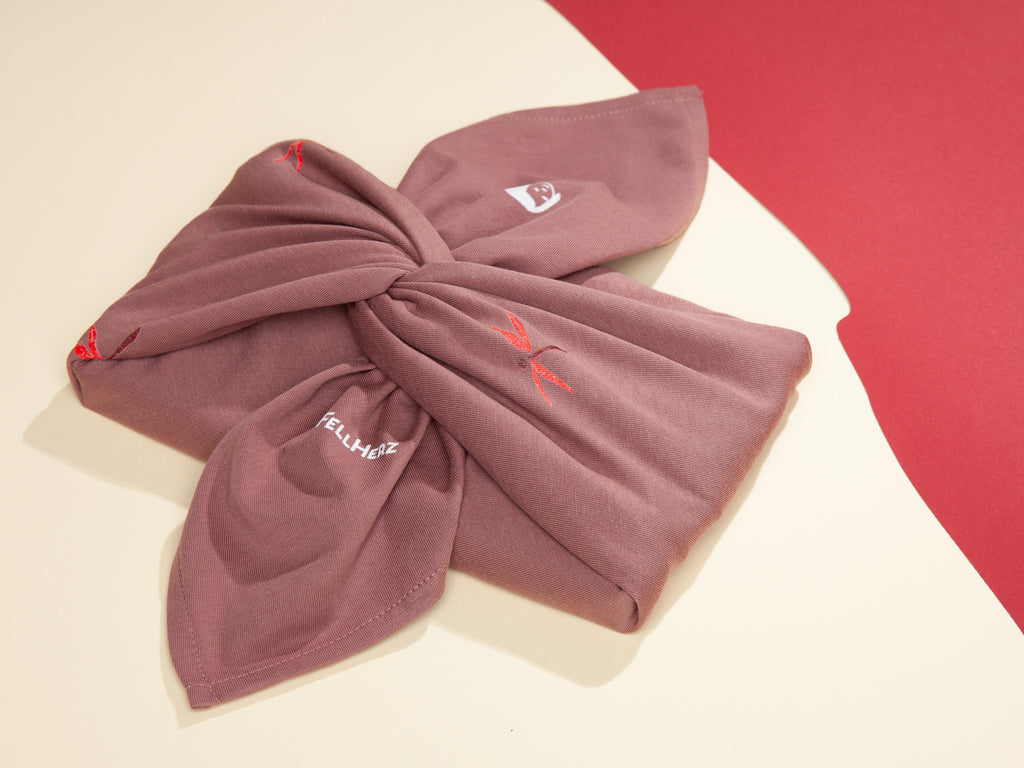 Dragonfly Girl Furoshiki aubergine