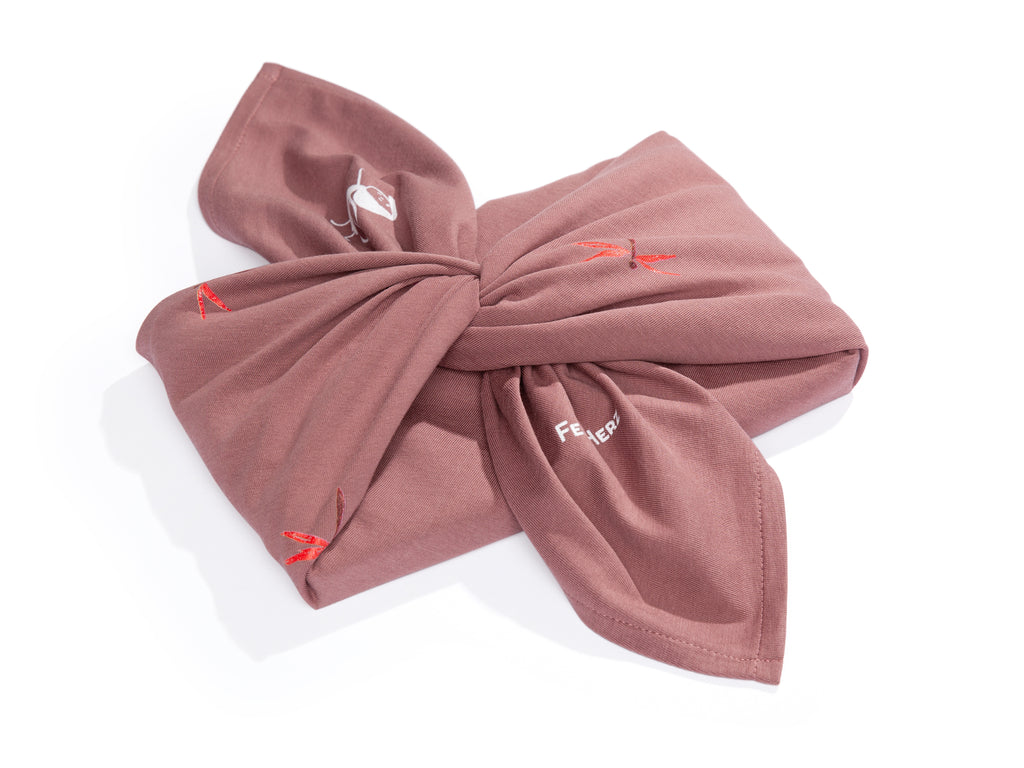 Dragonfly Girl Furoshiki aubergine