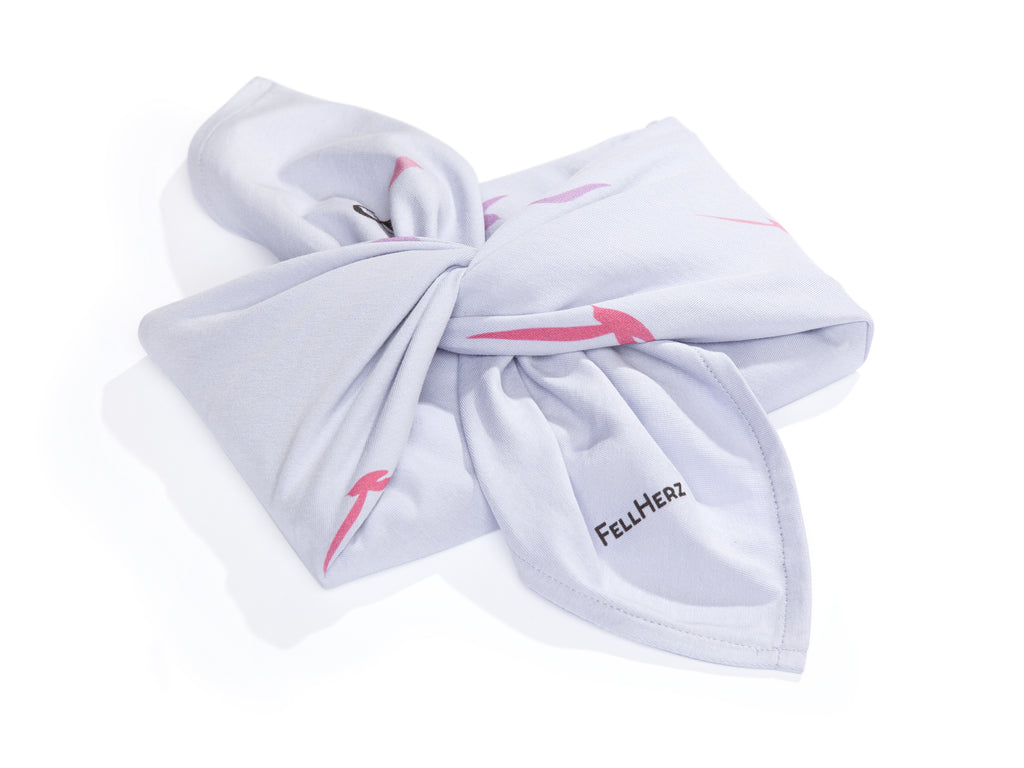 Seagull flight Furoshiki light blue