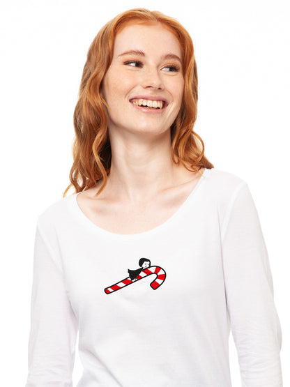 Zuckerstange Longsleeve white