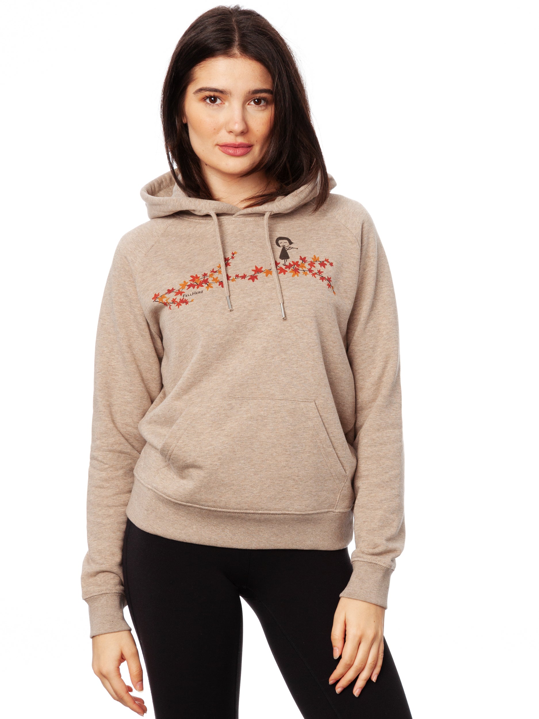 Ahorn-Mädchen Hoodie heather sand