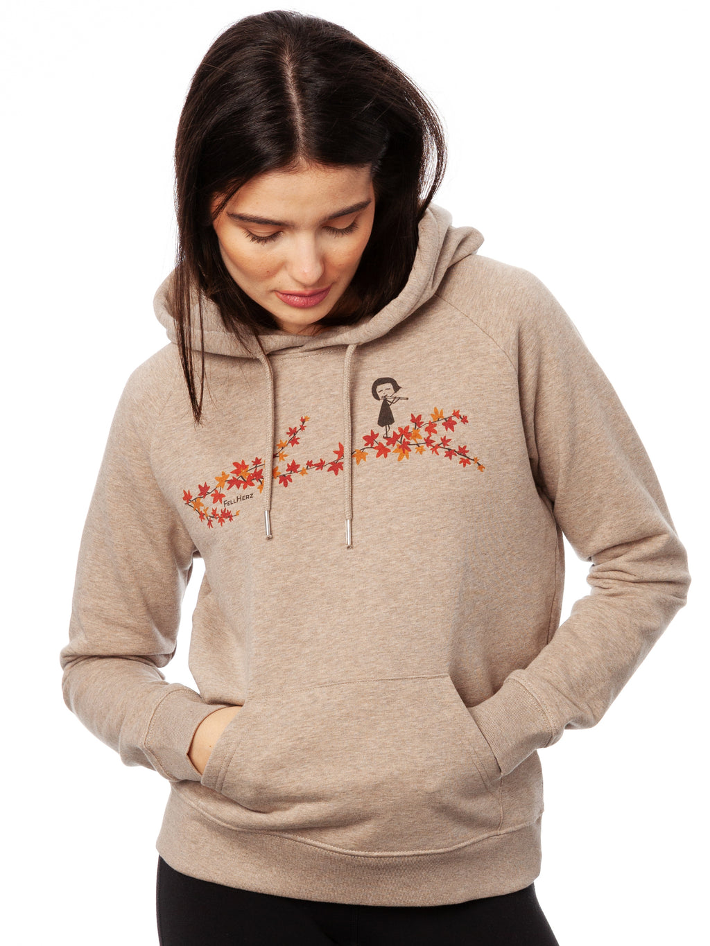 Ahorn-Mädchen Hoodie heather sand