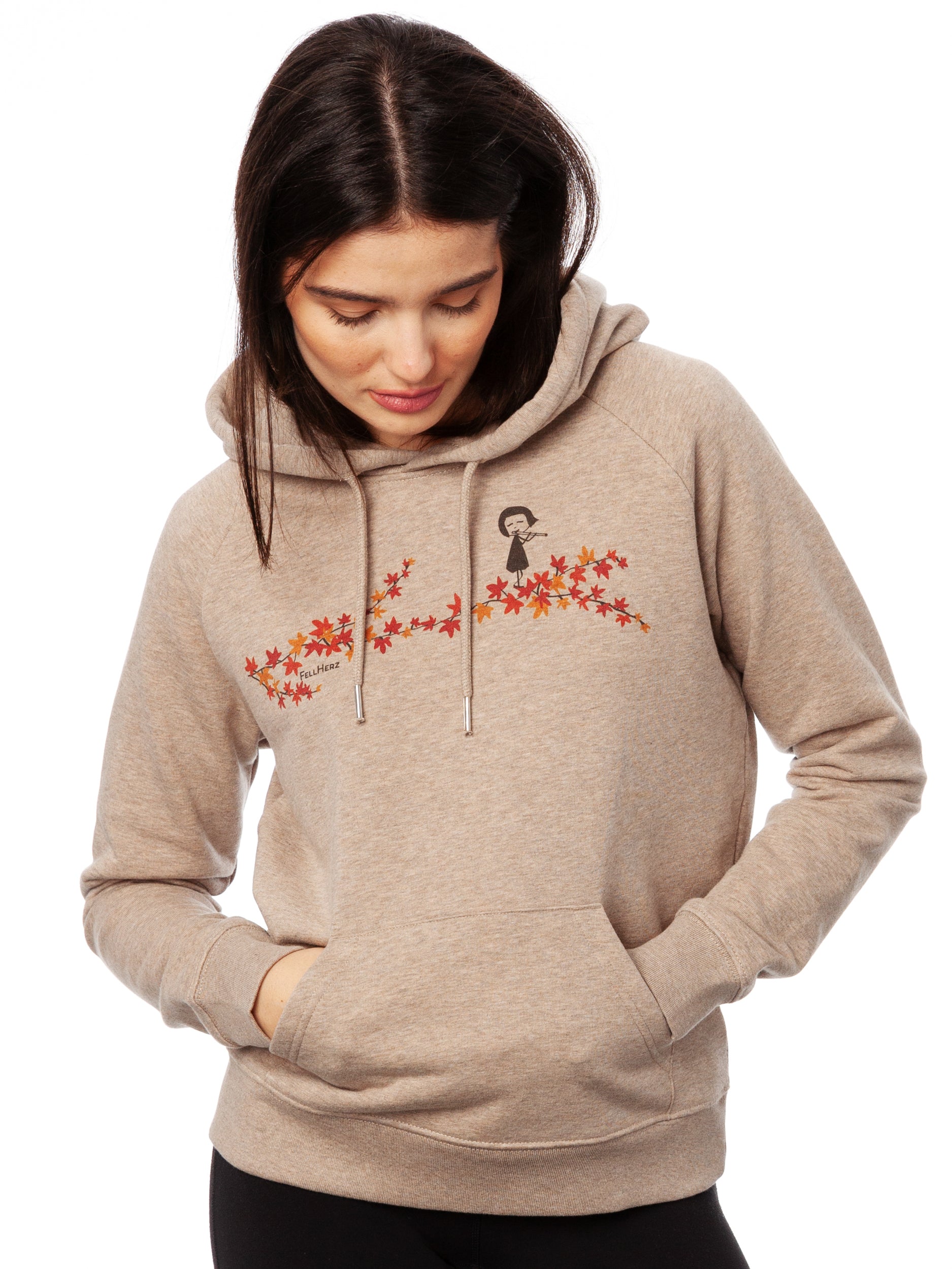Ahorn-Mädchen Hoodie heather sand