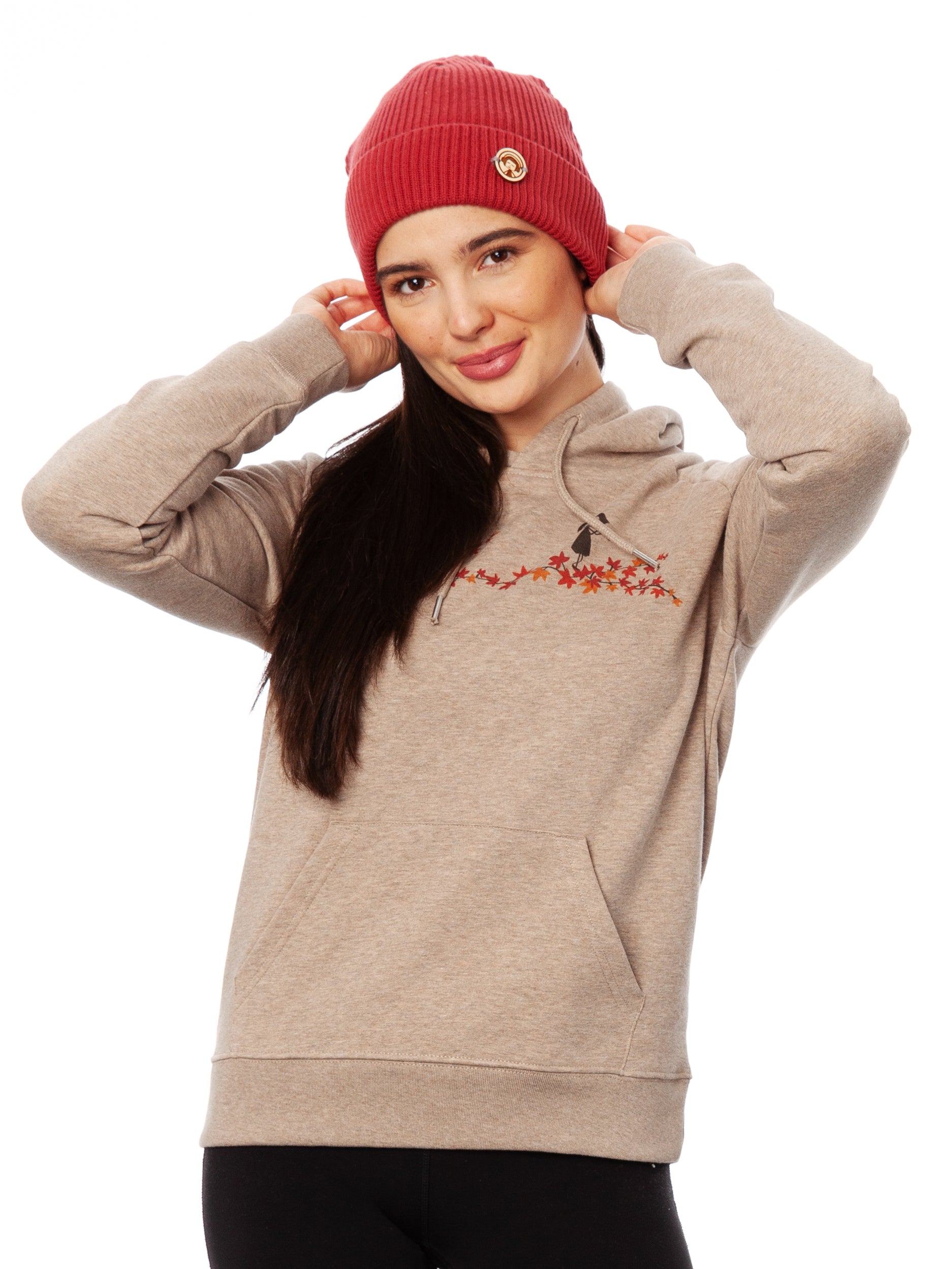 Ahorn-Mädchen Hoodie heather sand