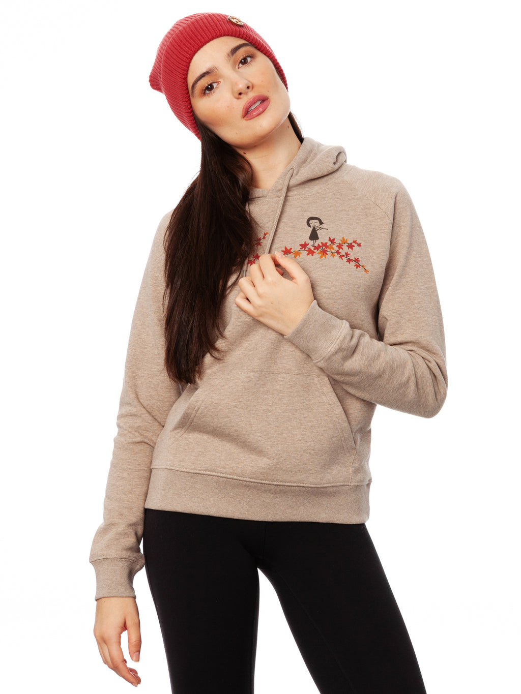 Ahorn-Mädchen Hoodie heather sand