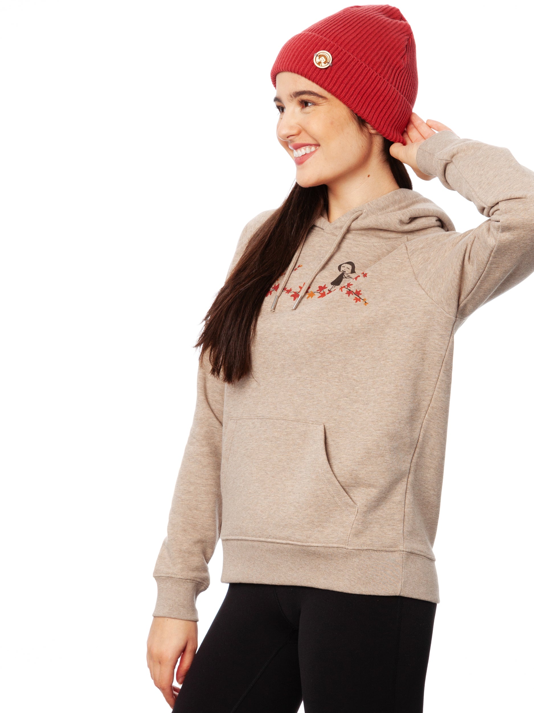 Ahorn-Mädchen Hoodie heather sand
