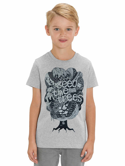 Tree Kids T-Shirt grey melange