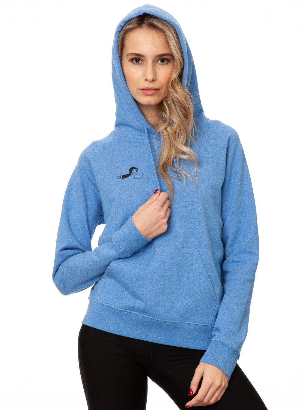 Buchmädchen Hoodie blue melange