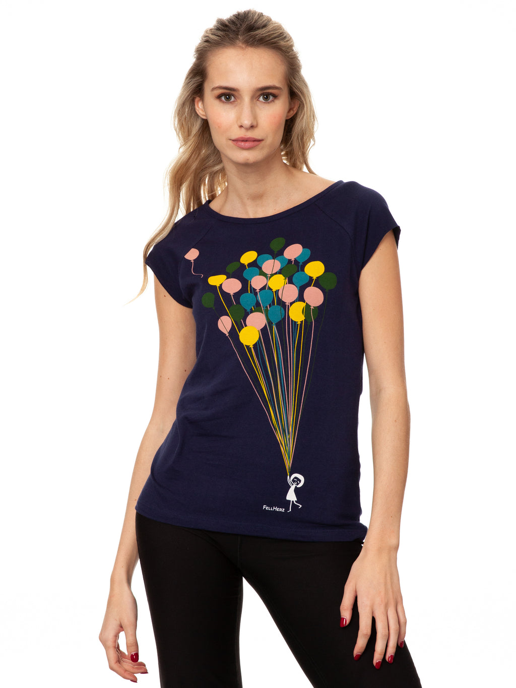 Balloons Girl Cap Sleeve midnight 