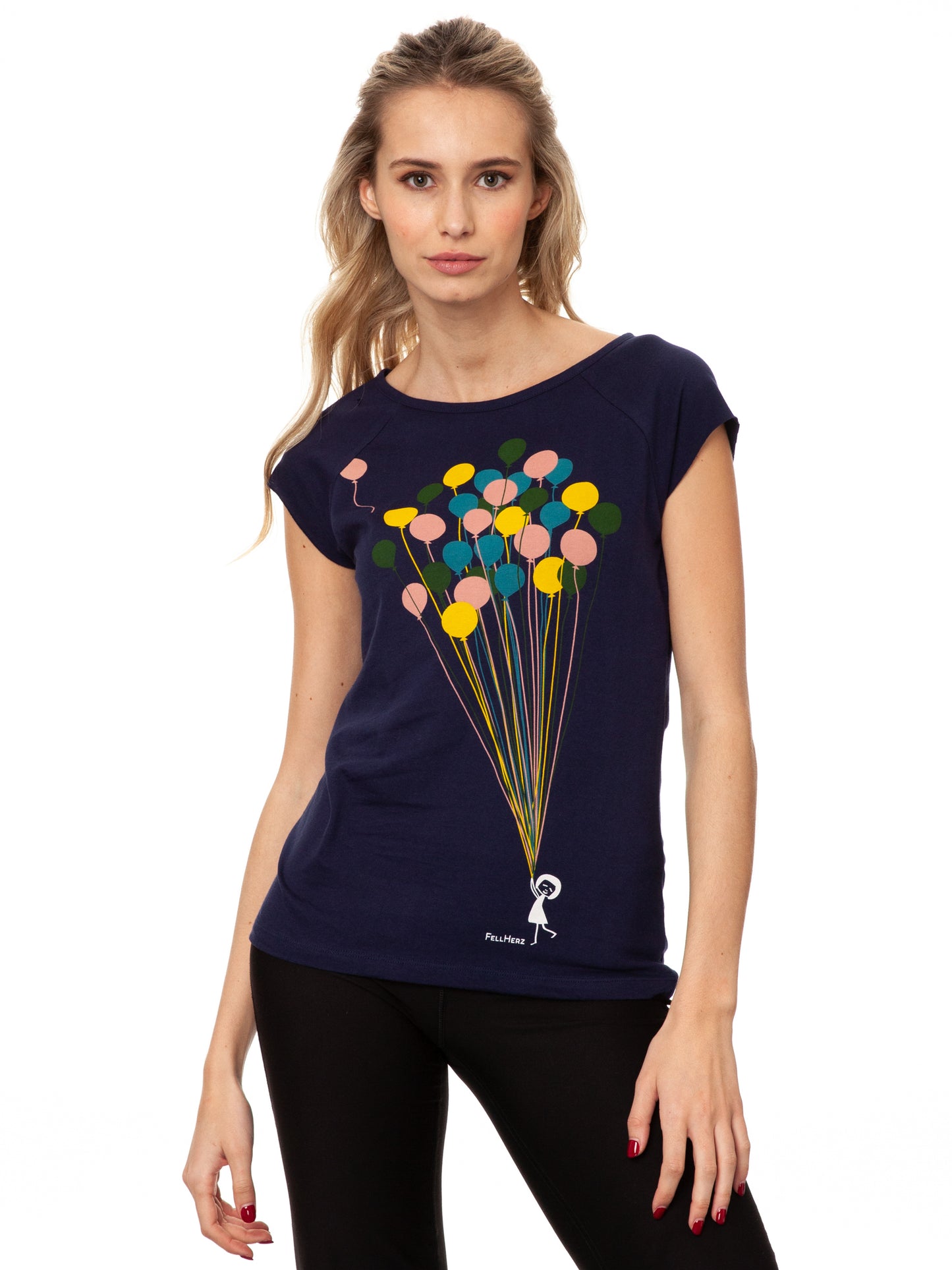 Balloons Girl Cap Sleeve midnight 