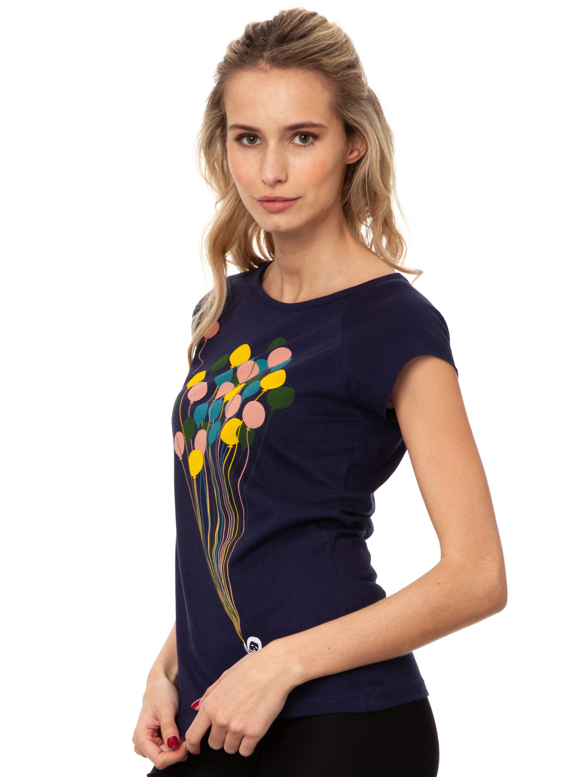 Balloons Girl Cap Sleeve midnight 