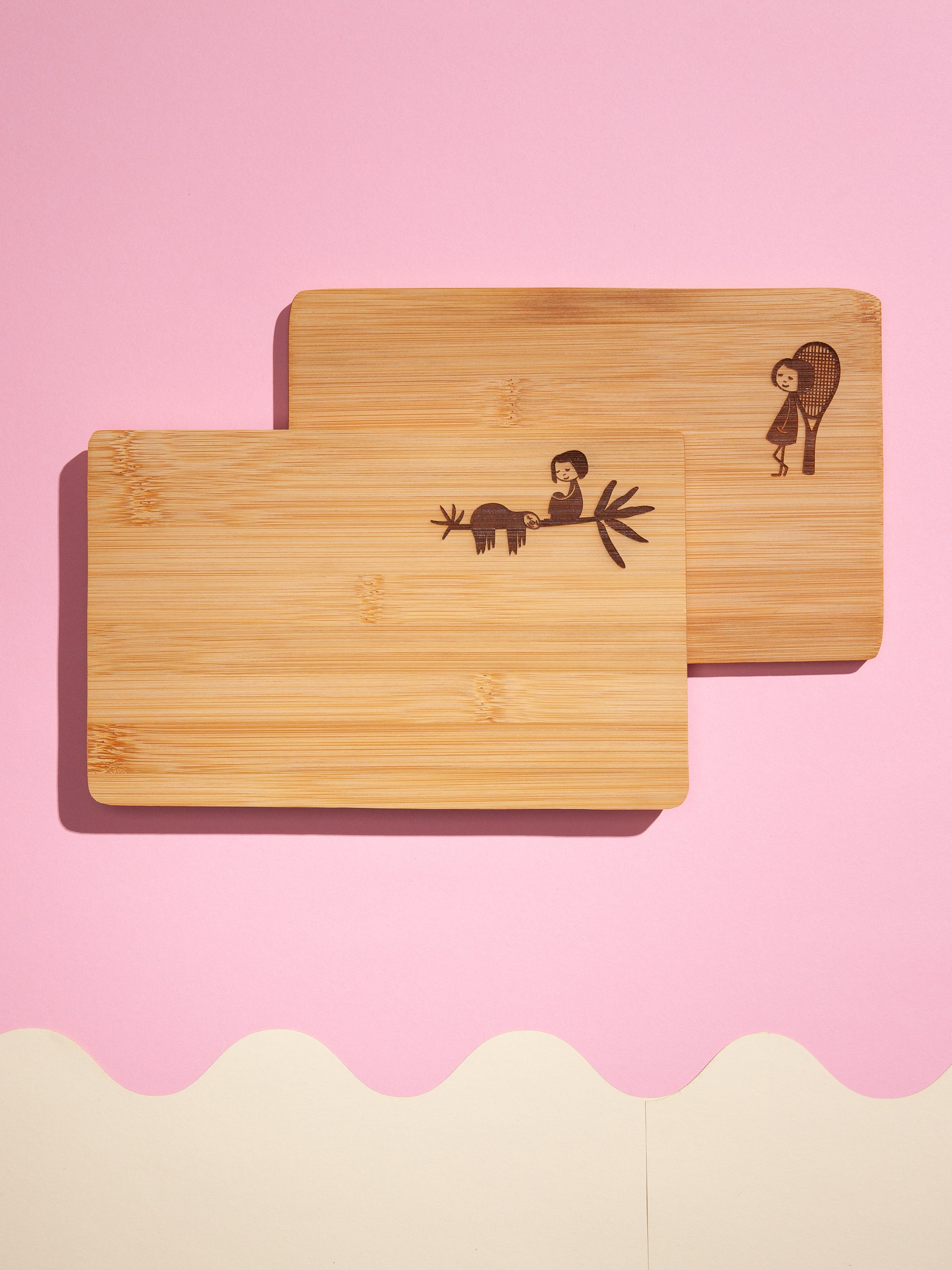 FellHerz Frühstücksbrettchen mit gravierter Illustration