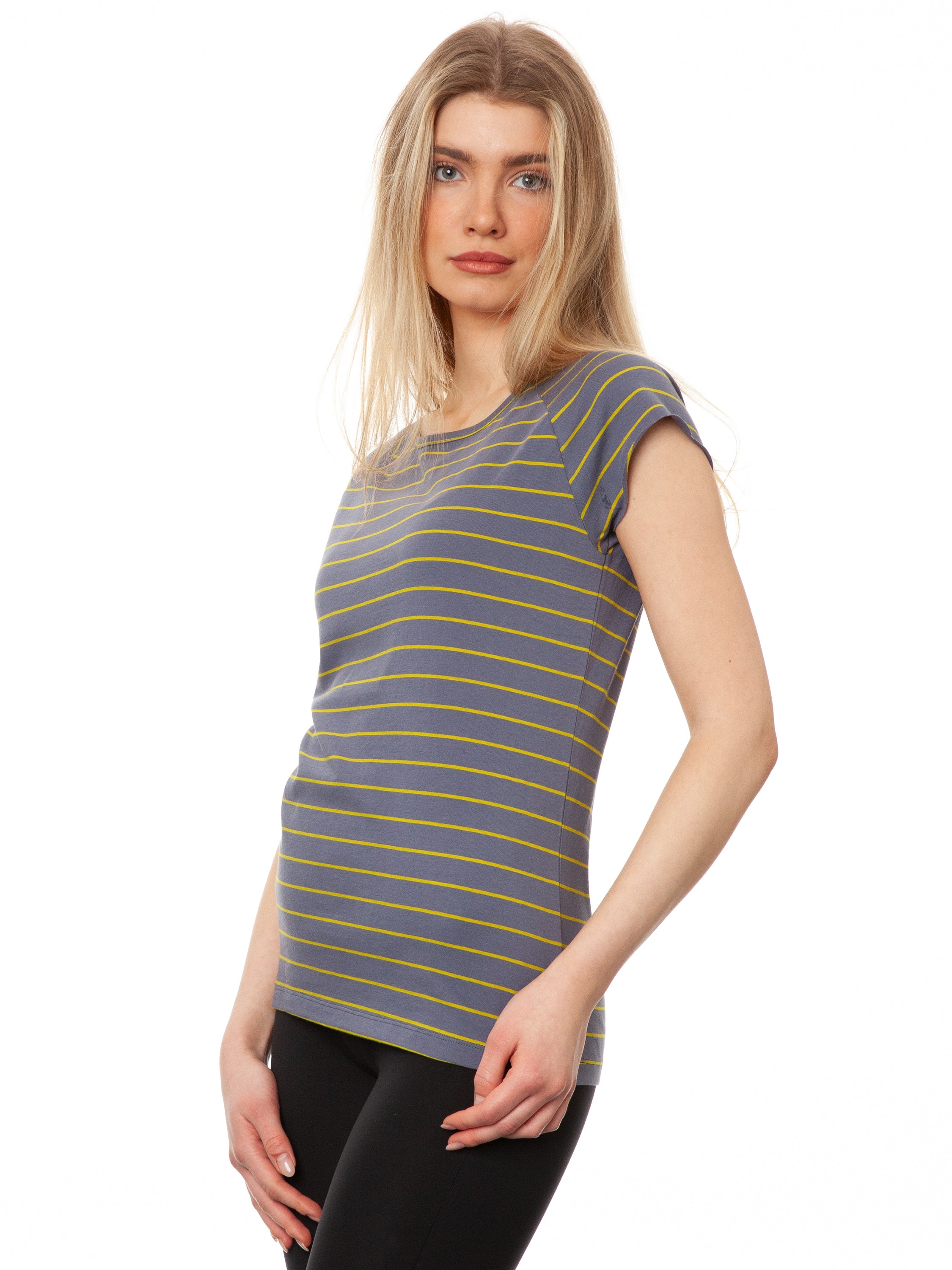 Cap Sleeve striped thunder olive