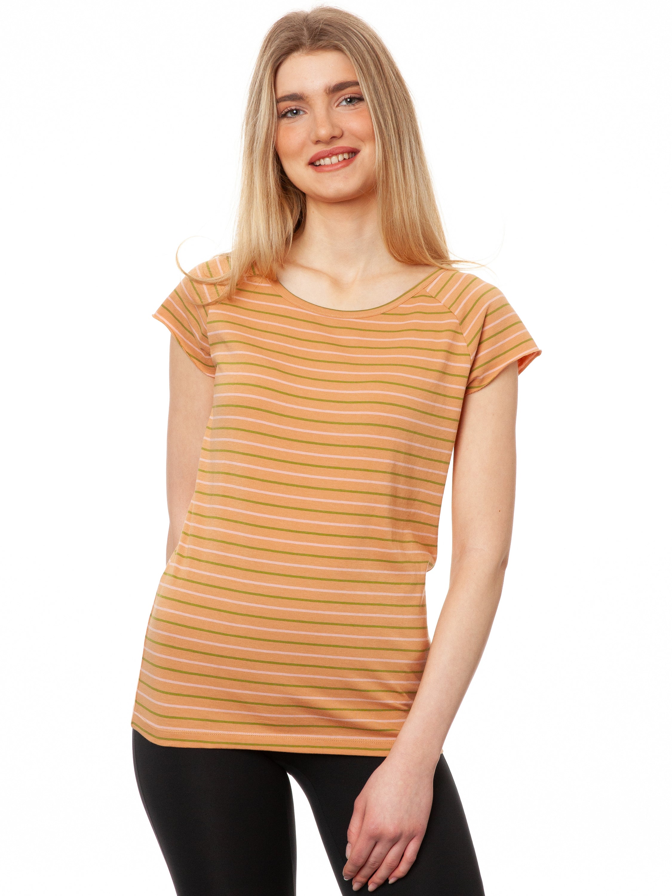 Cap Sleeve triple striped
