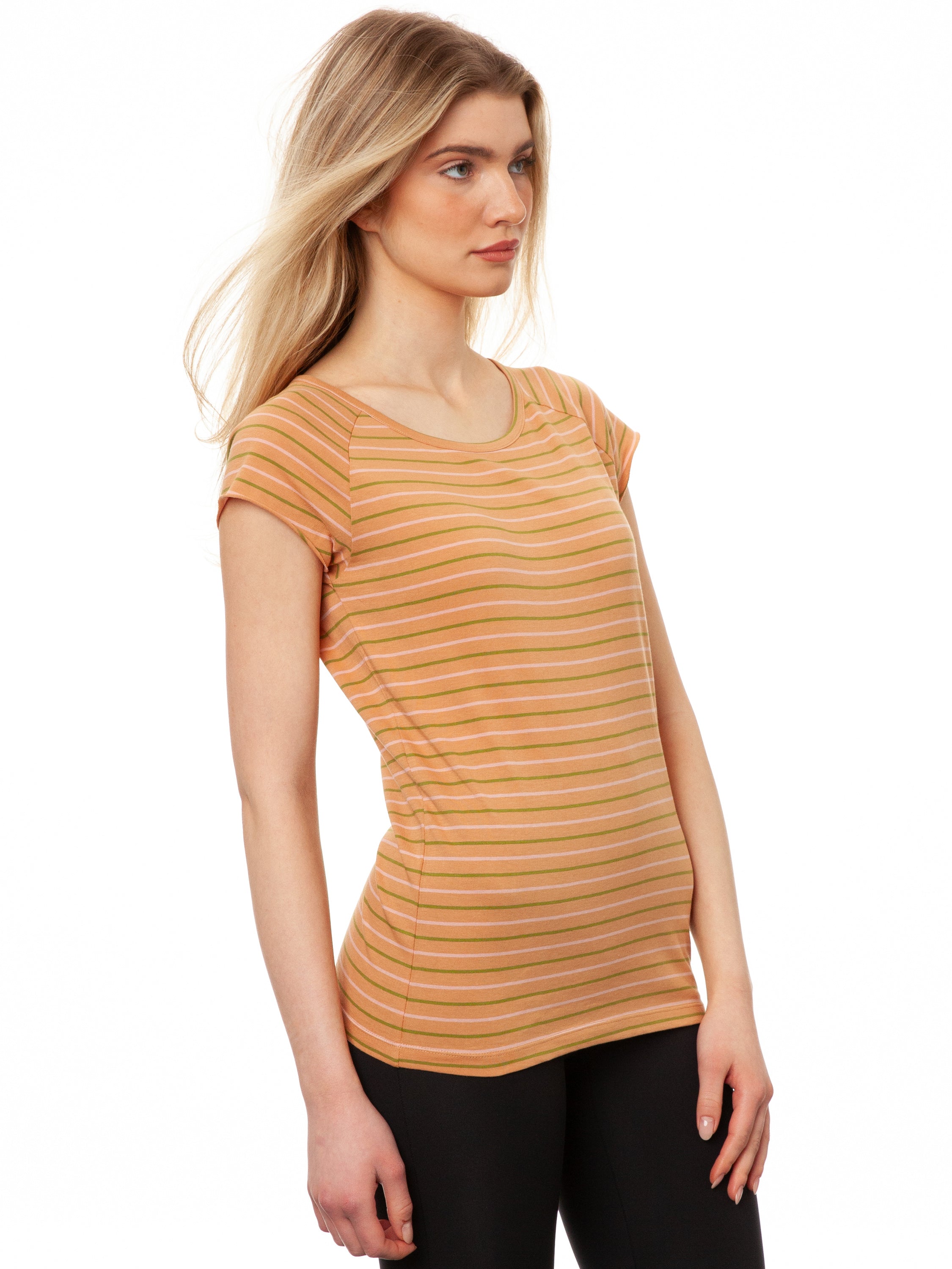 Cap Sleeve triple striped