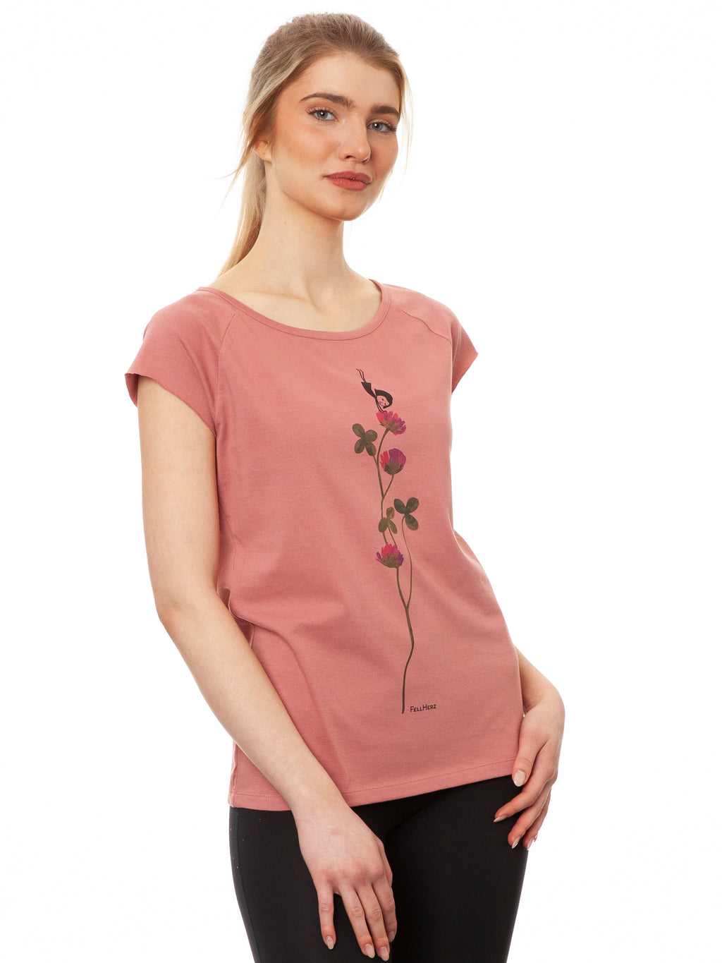 Glücksklee Cap Sleeve dusty rose