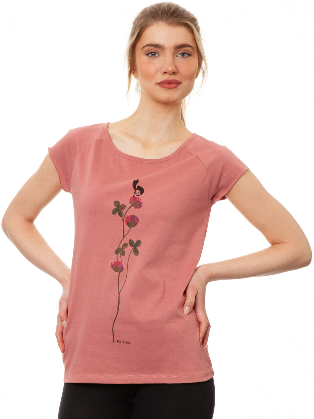 Glücksklee Cap Sleeve dusty rose