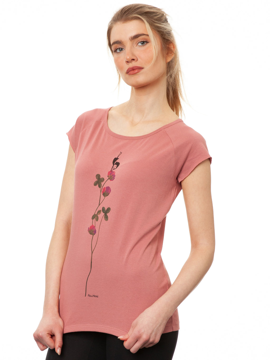 Glücksklee Cap Sleeve dusty rose