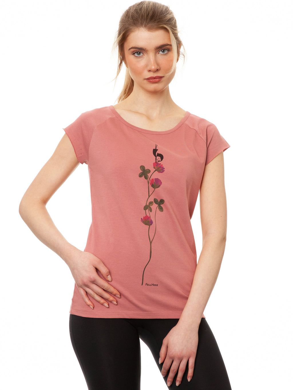 Glücksklee Cap Sleeve dusty rose