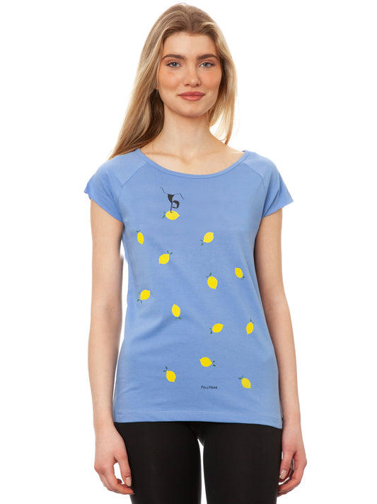 Lemon Girl Cap Sleeve cornflower