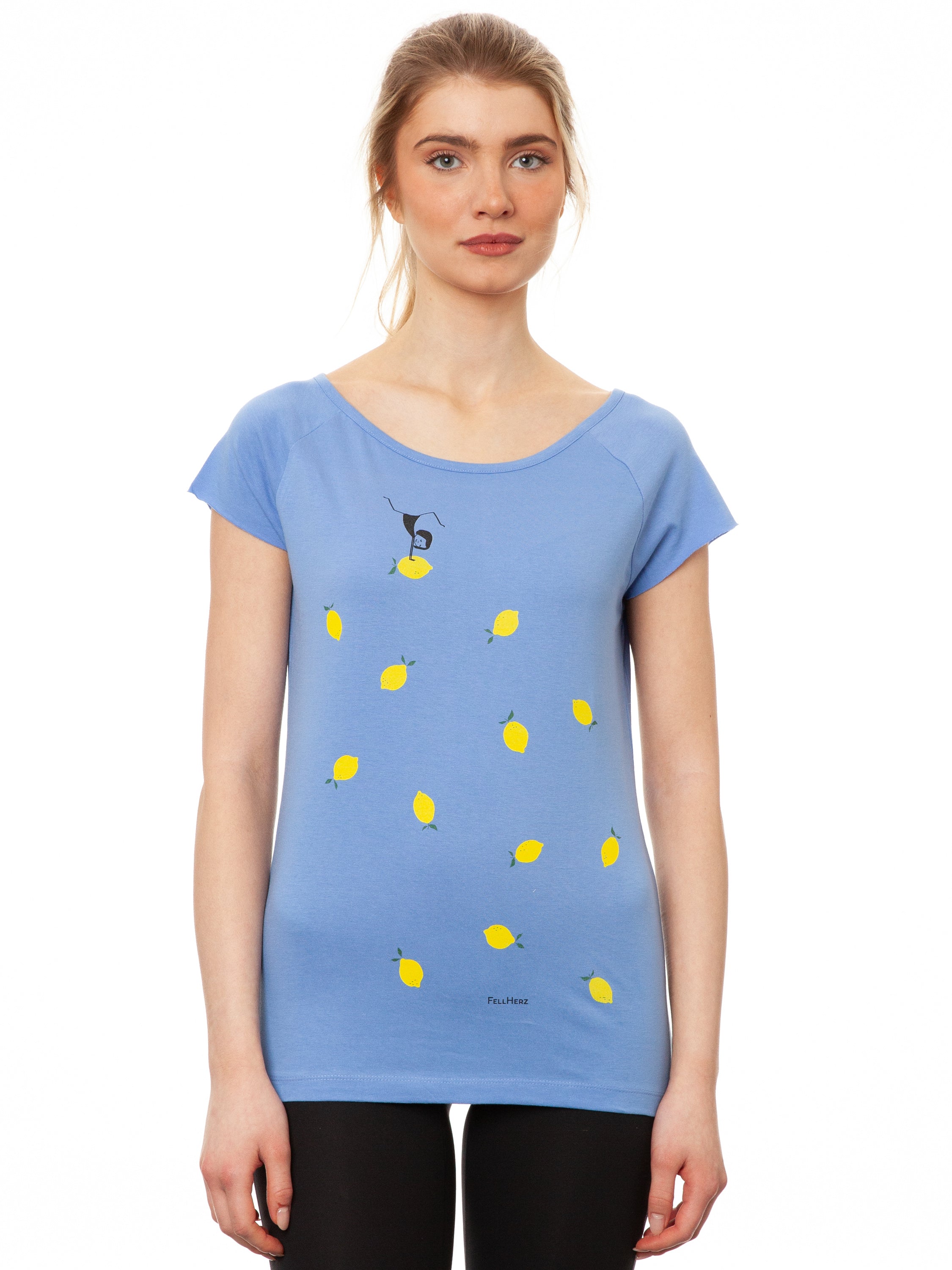 Lemon Girl Cap Sleeve cornflower