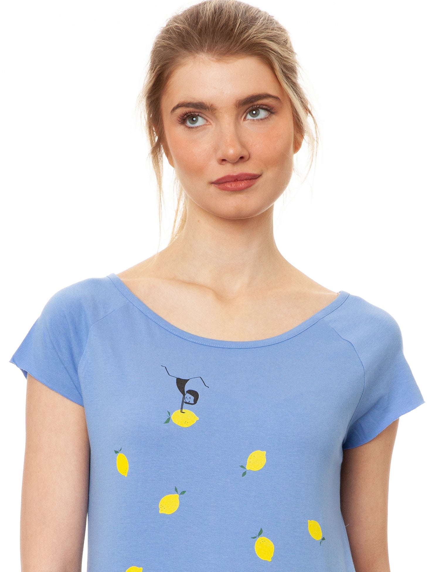 Lemon Girl Cap Sleeve cornflower