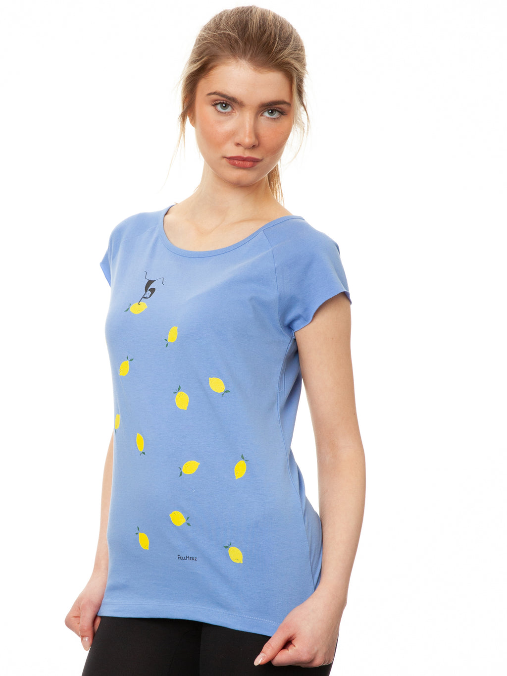Lemon Girl Cap Sleeve cornflower