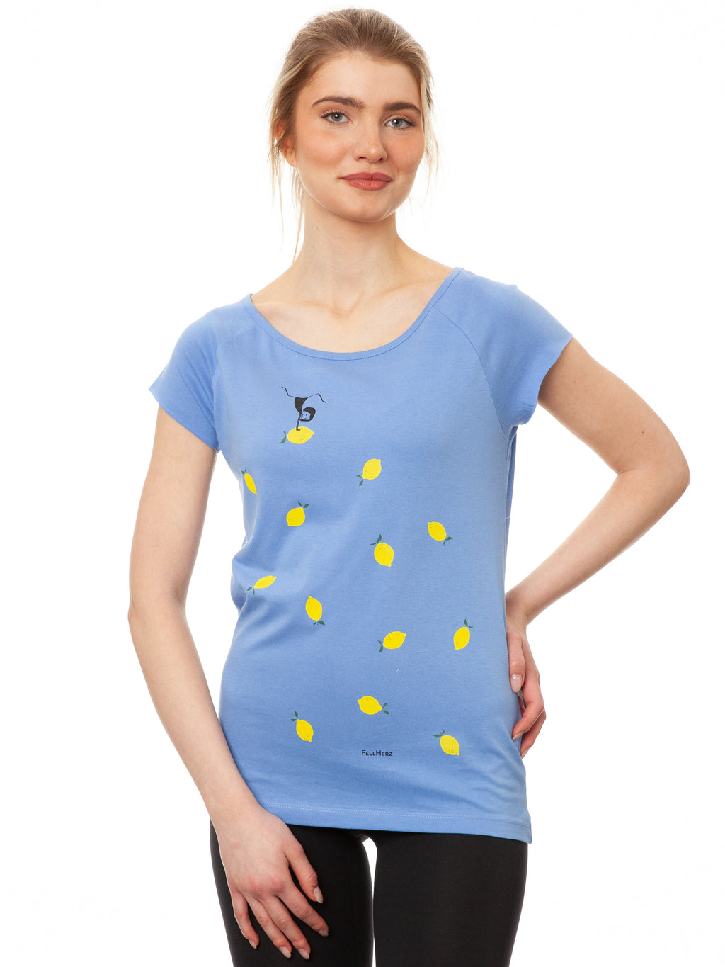 Lemon Girl Cap Sleeve cornflower