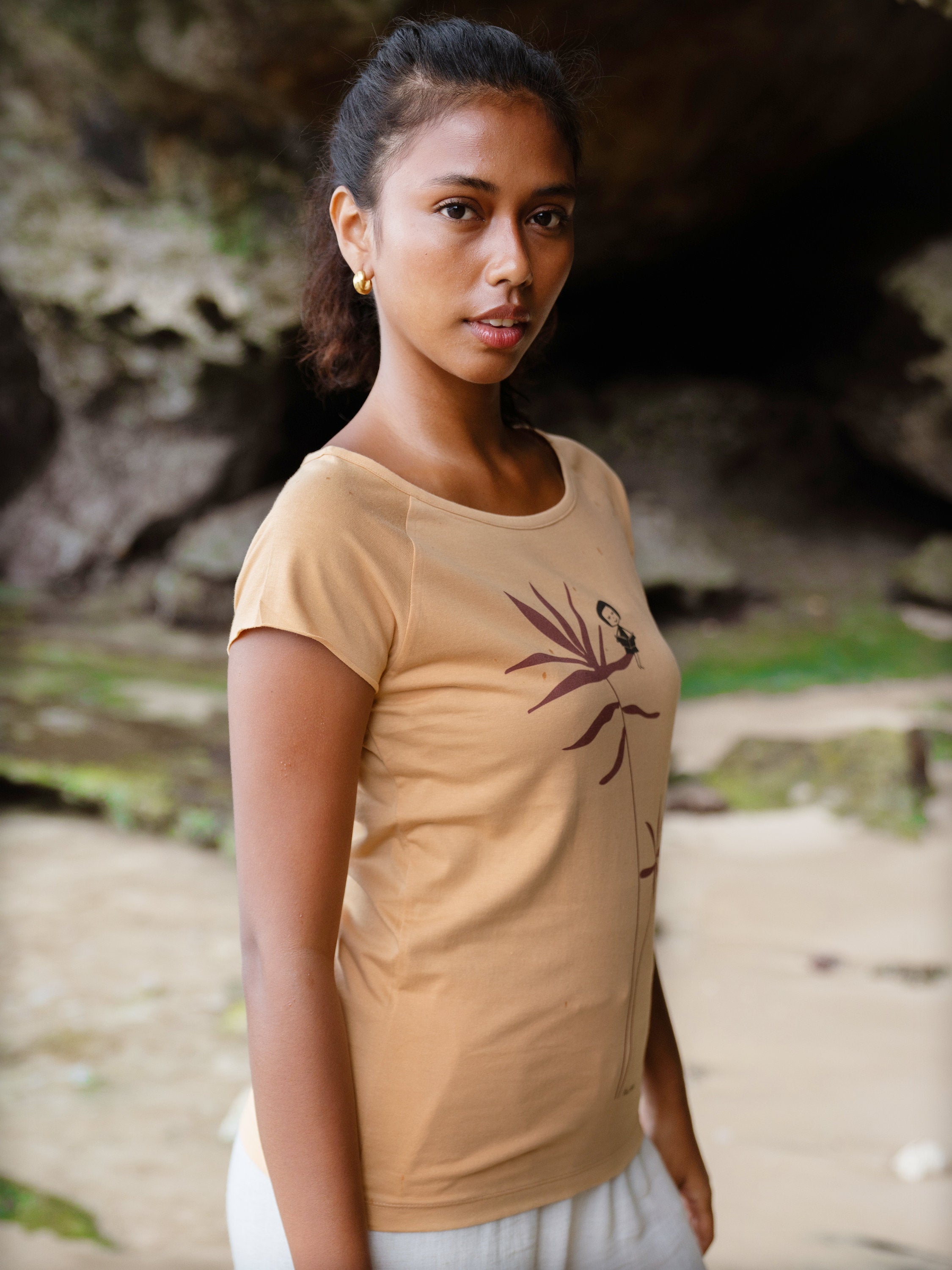 Lesepalme Girl Cap Sleeve clay