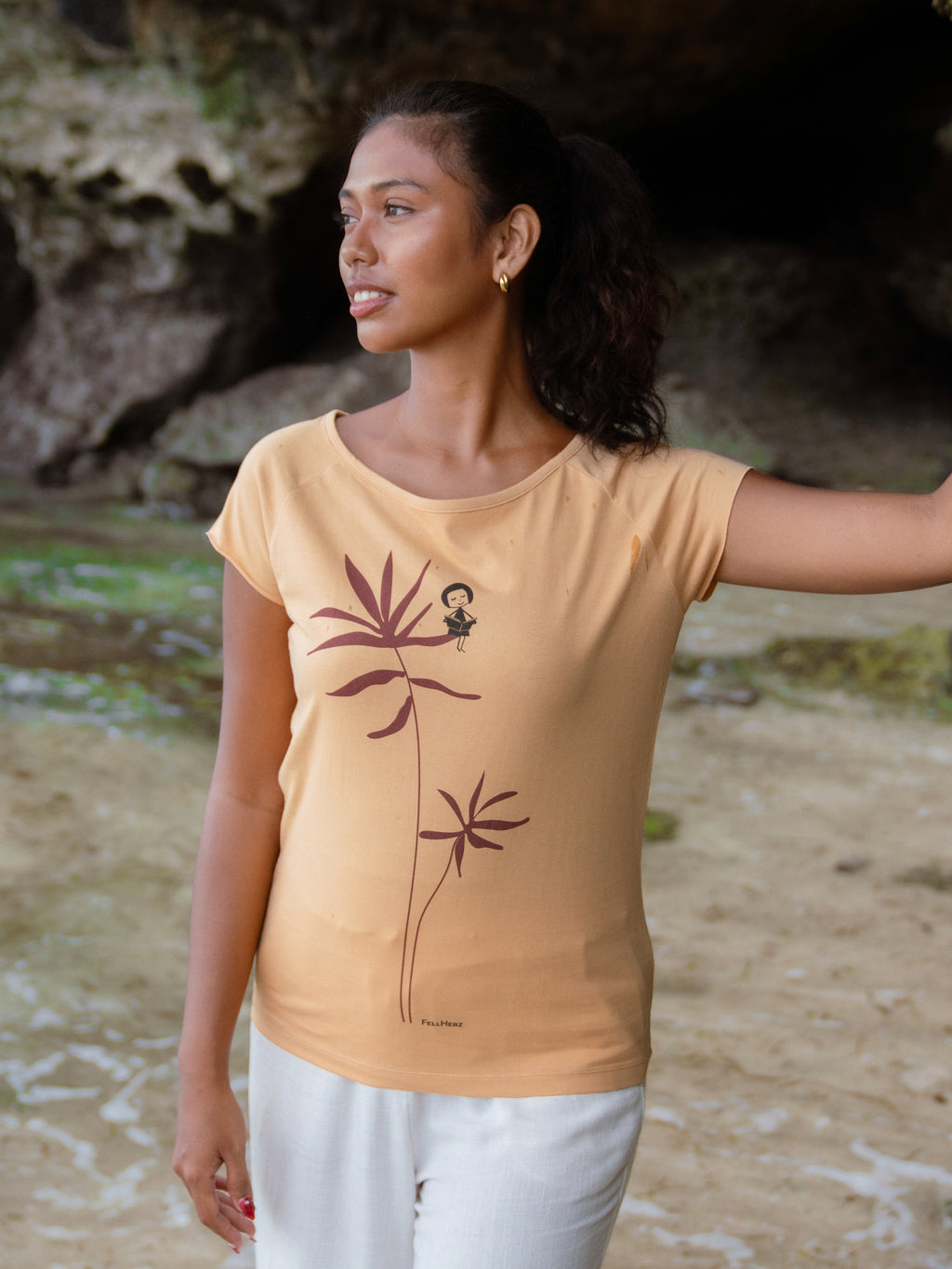 Lesepalme Girl Cap Sleeve clay