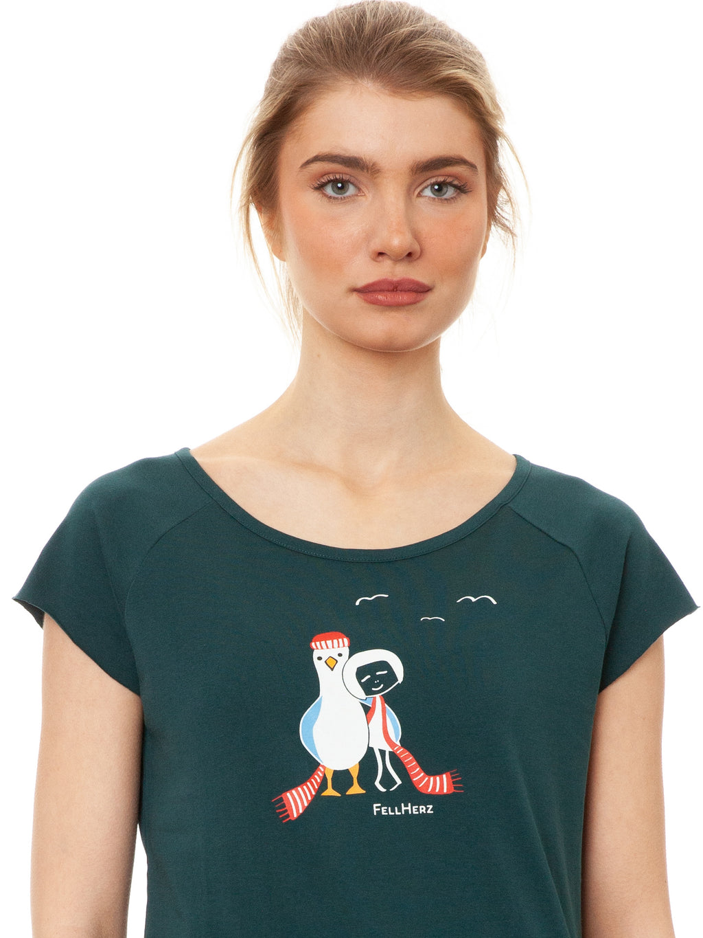 Seagull Love Cap Sleeve Deep Teal