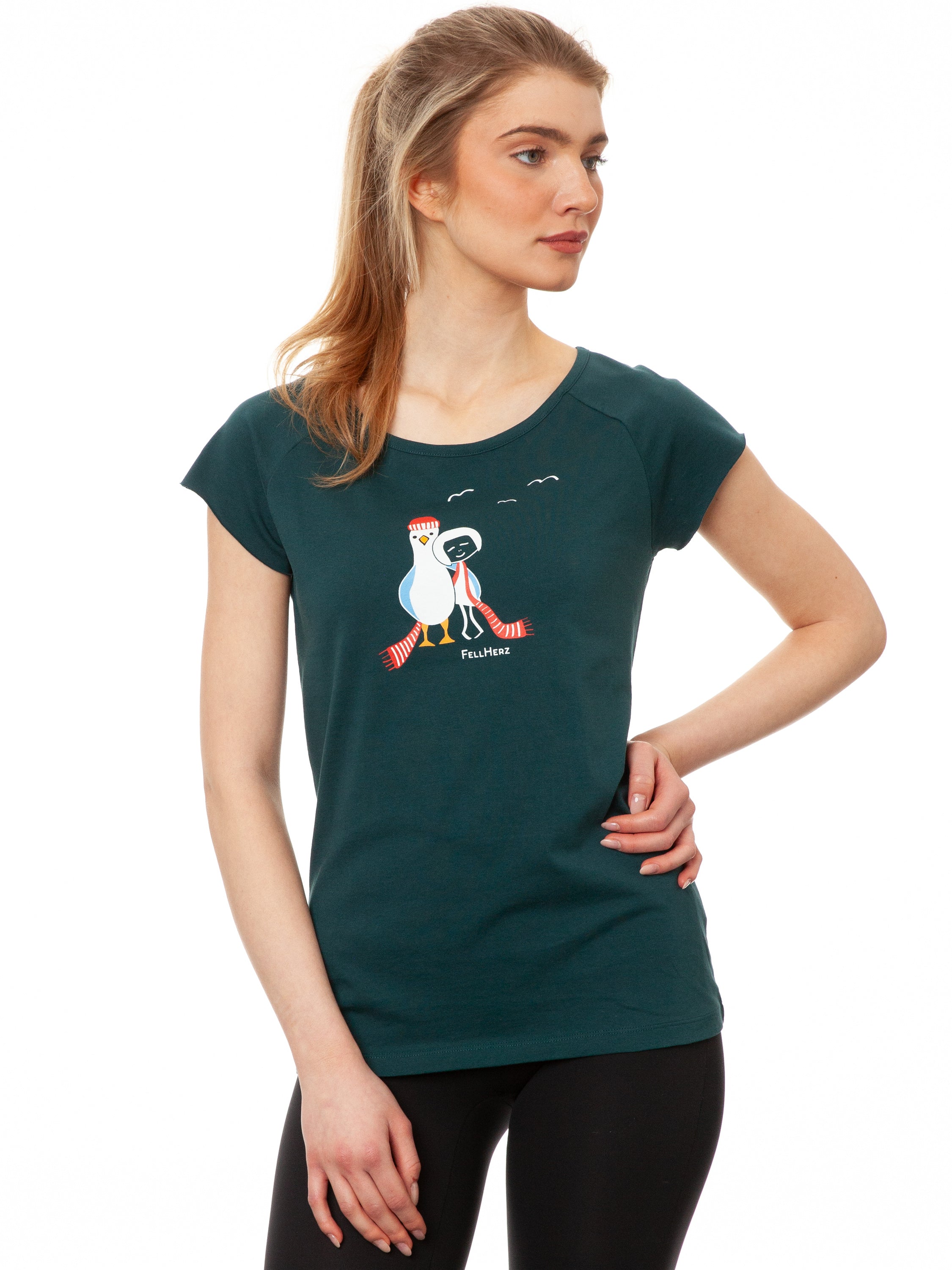 Möwen-Liebe Cap Sleeve Deep Teal