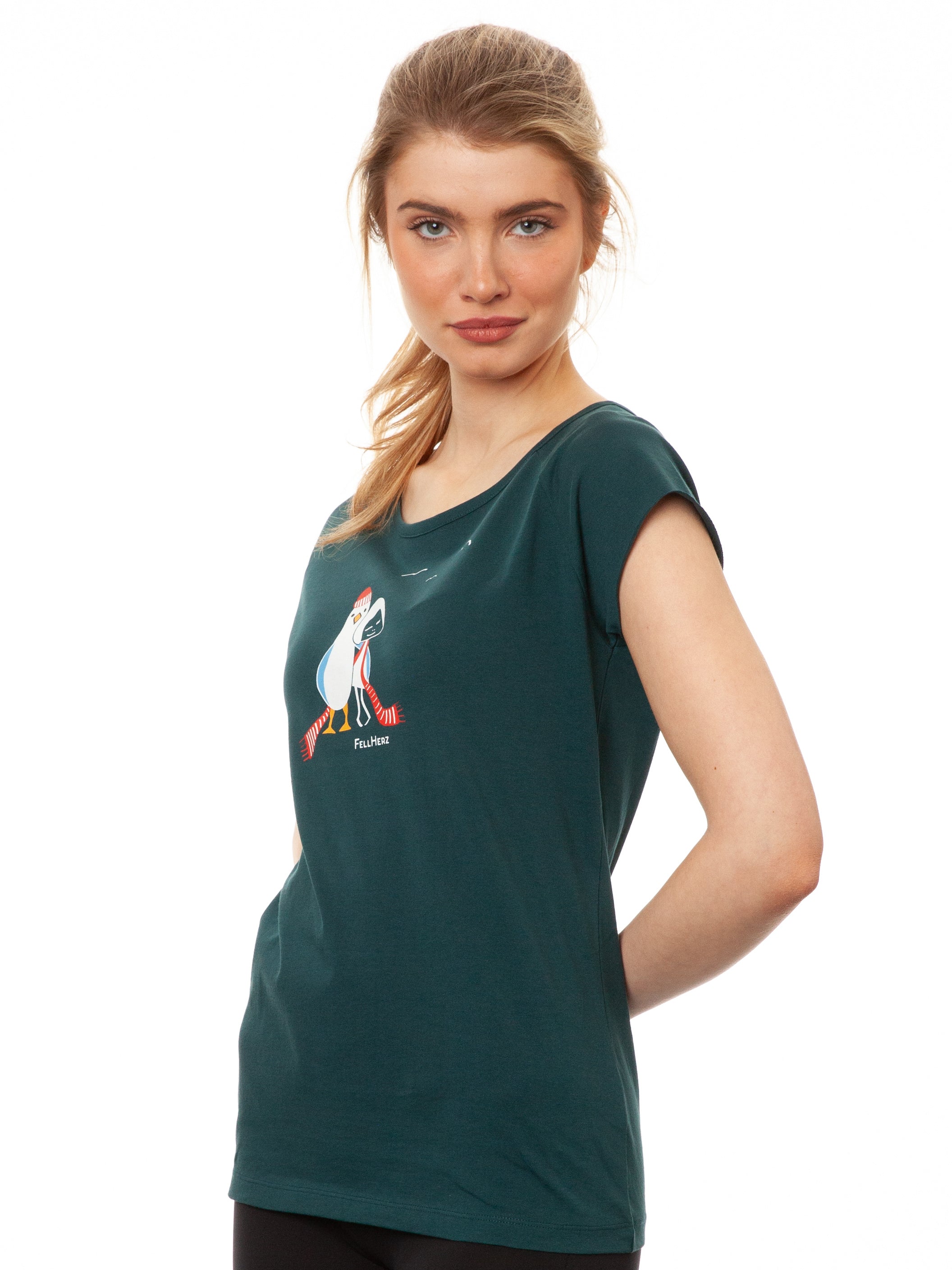 Möwen-Liebe Cap Sleeve Deep Teal