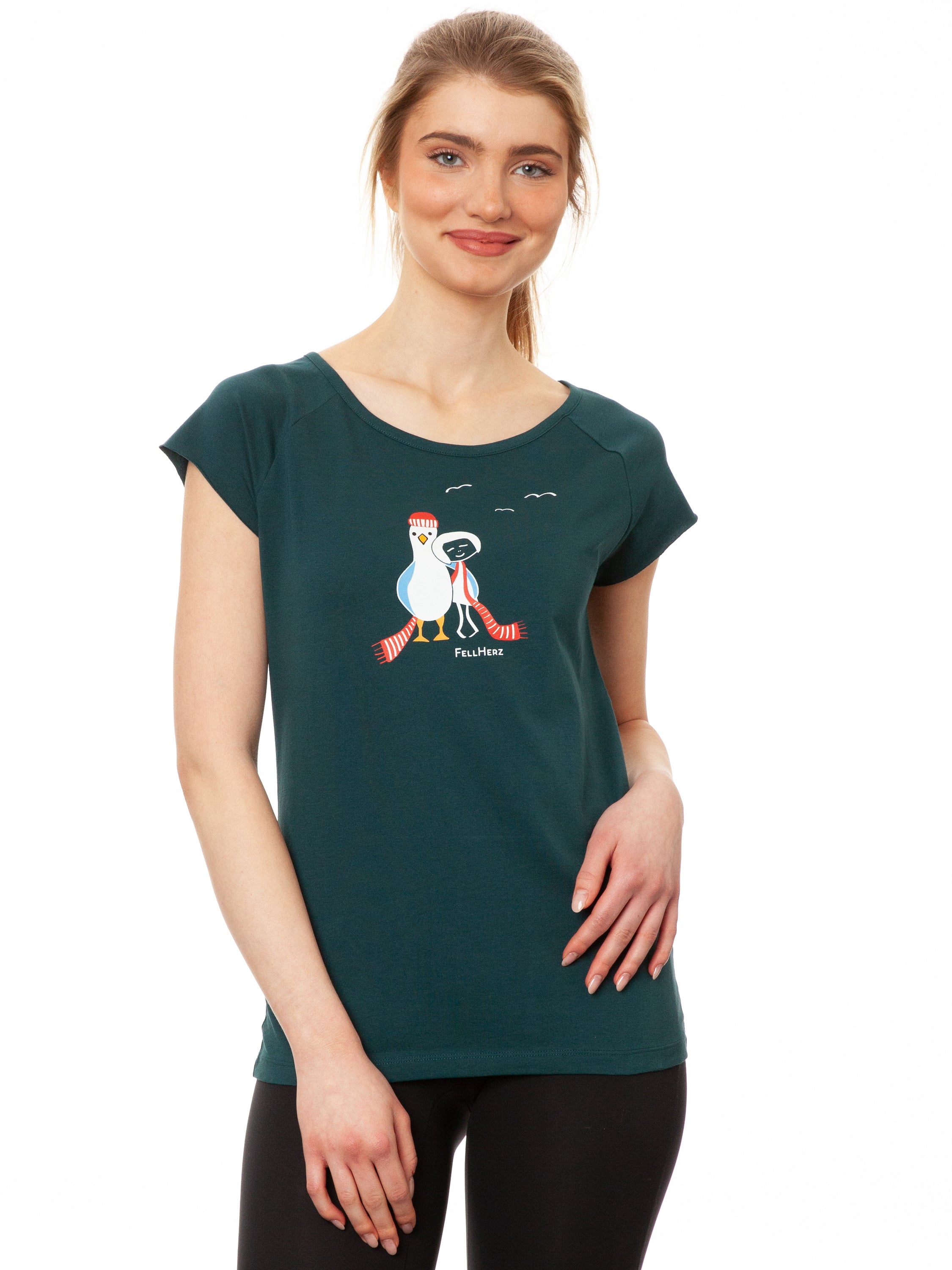 Möwen-Liebe Cap Sleeve Deep Teal