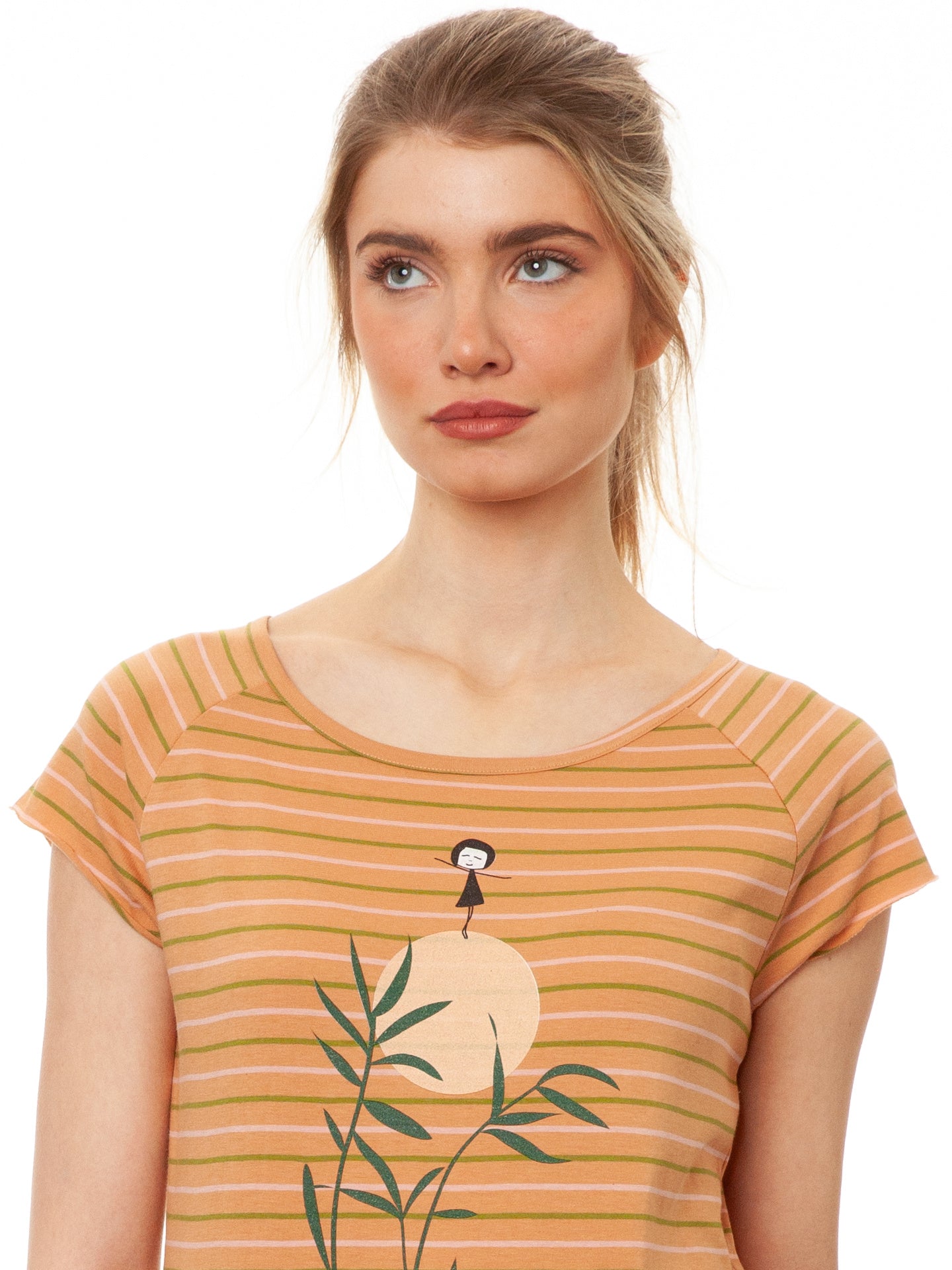 Sunset Girl Cap Sleeve triple striped