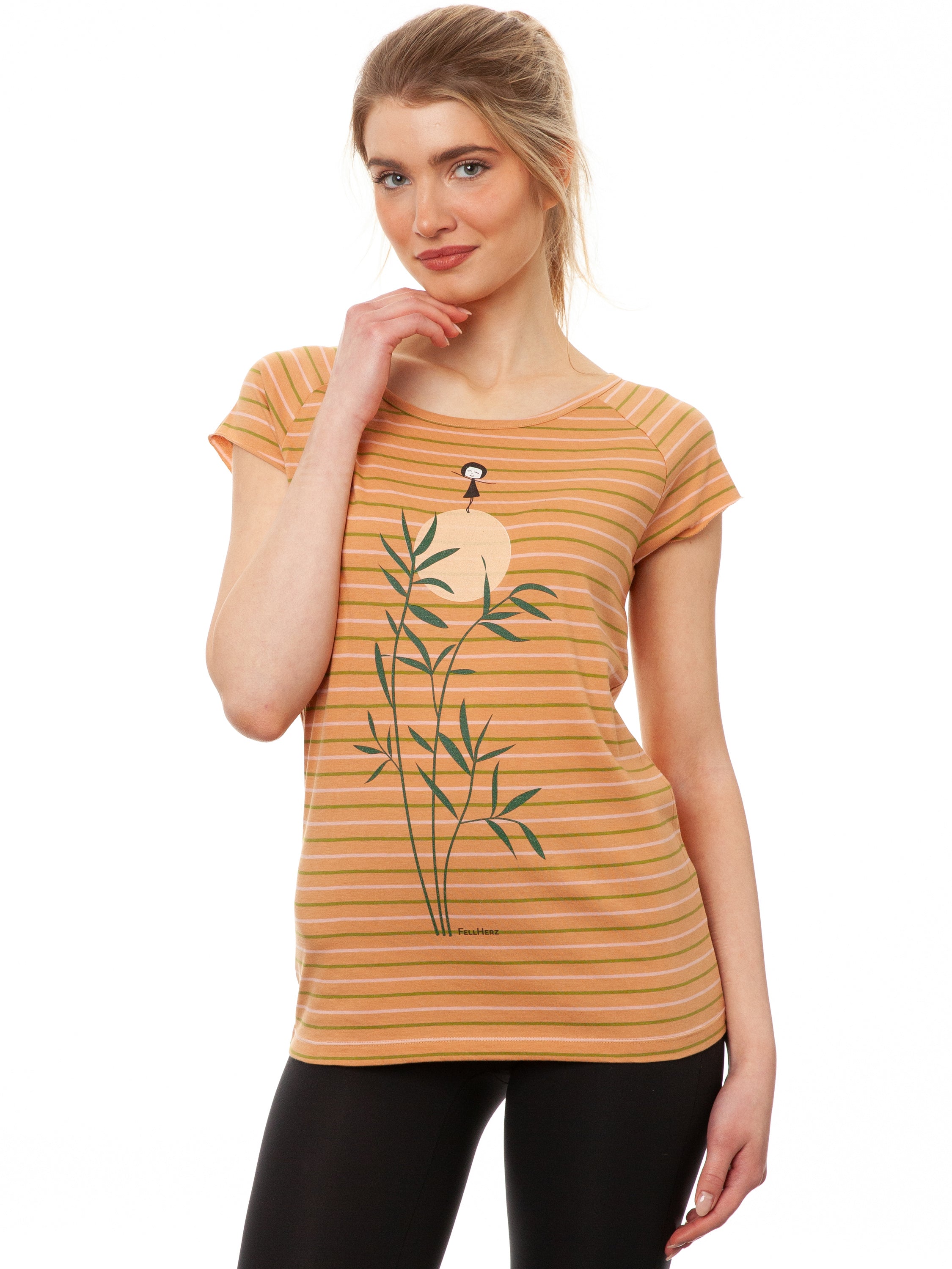 Sunset Girl Cap Sleeve triple striped