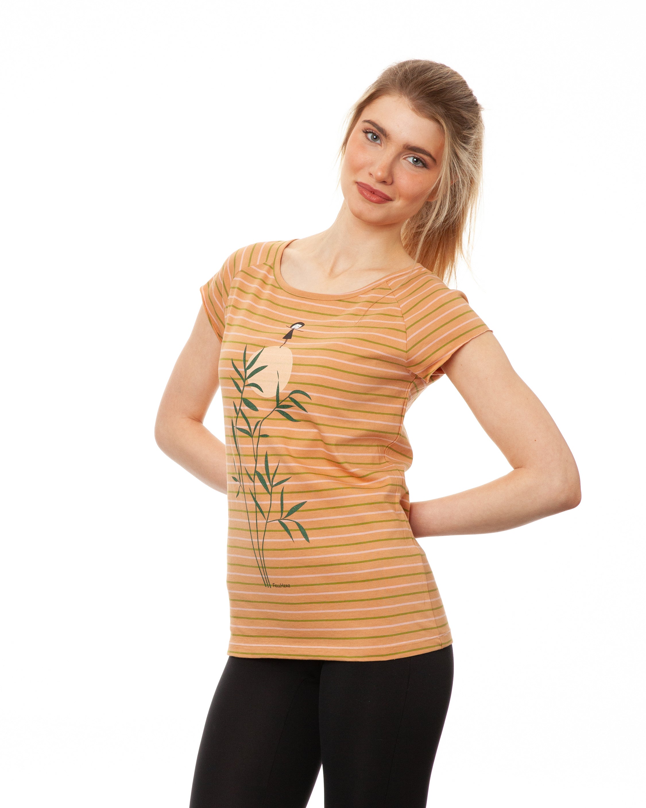 Sunset Girl Cap Sleeve triple striped