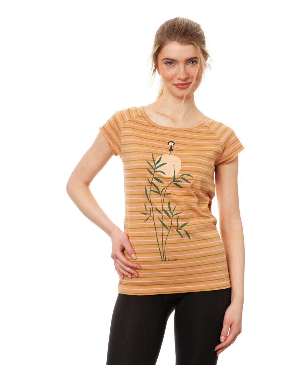 Sunset Girl Cap Sleeve triple striped