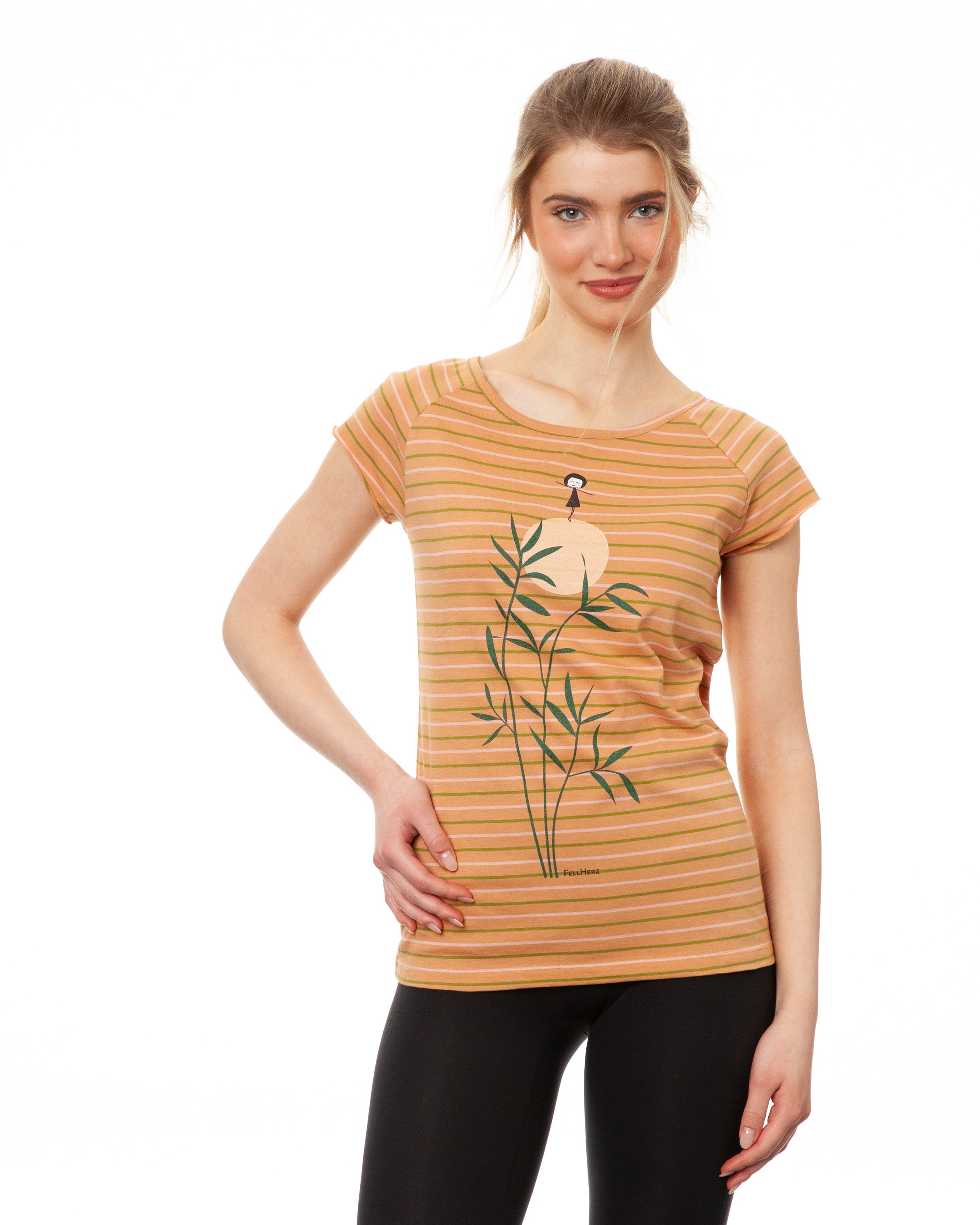 Sunset Girl Cap Sleeve triple striped