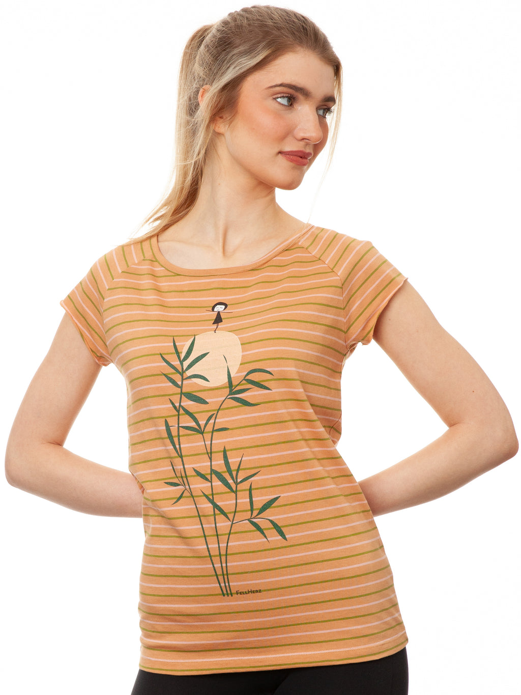 Sunset Girl Cap Sleeve triple striped