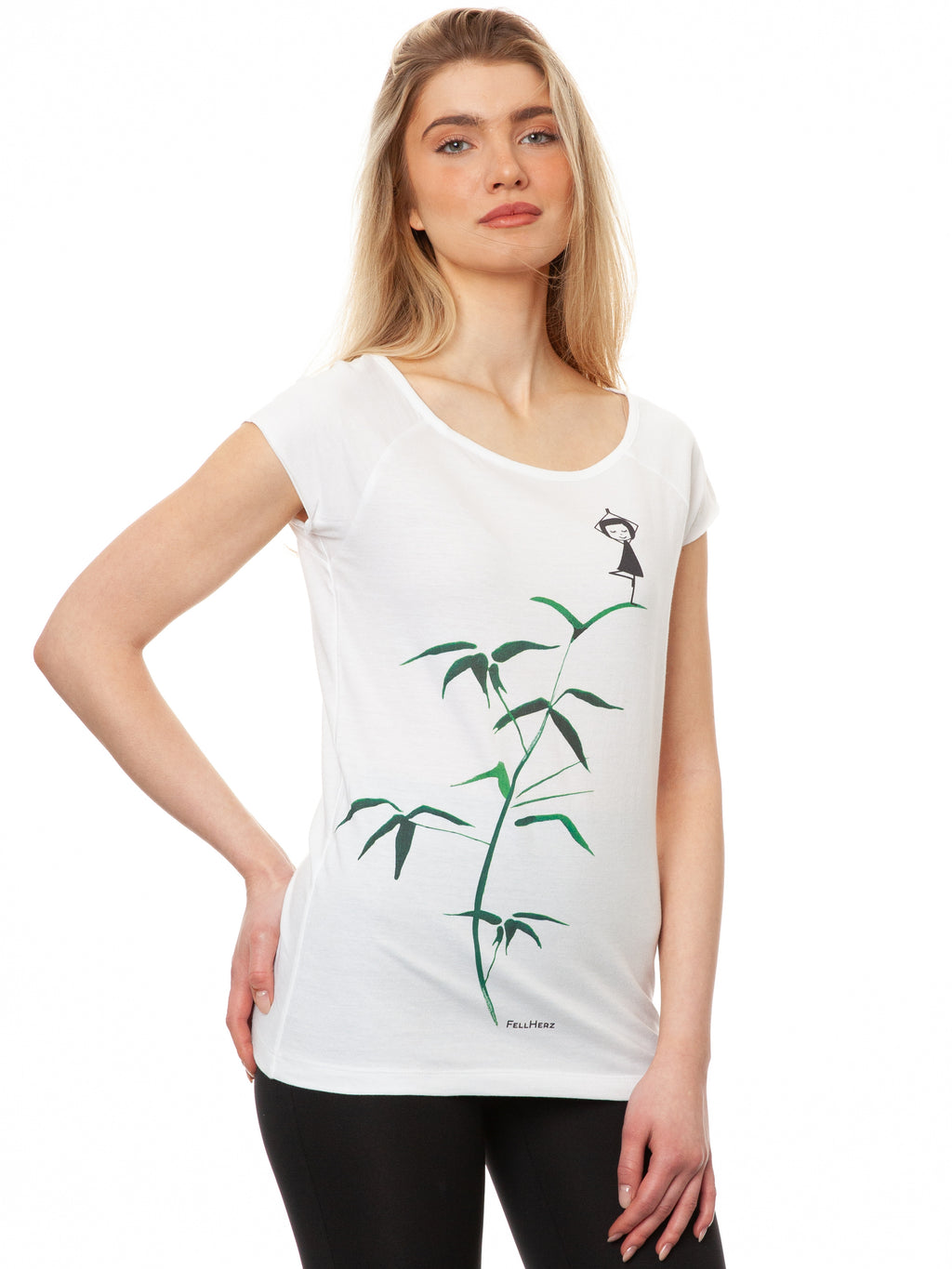 Yogamädchen Cap Sleeve white