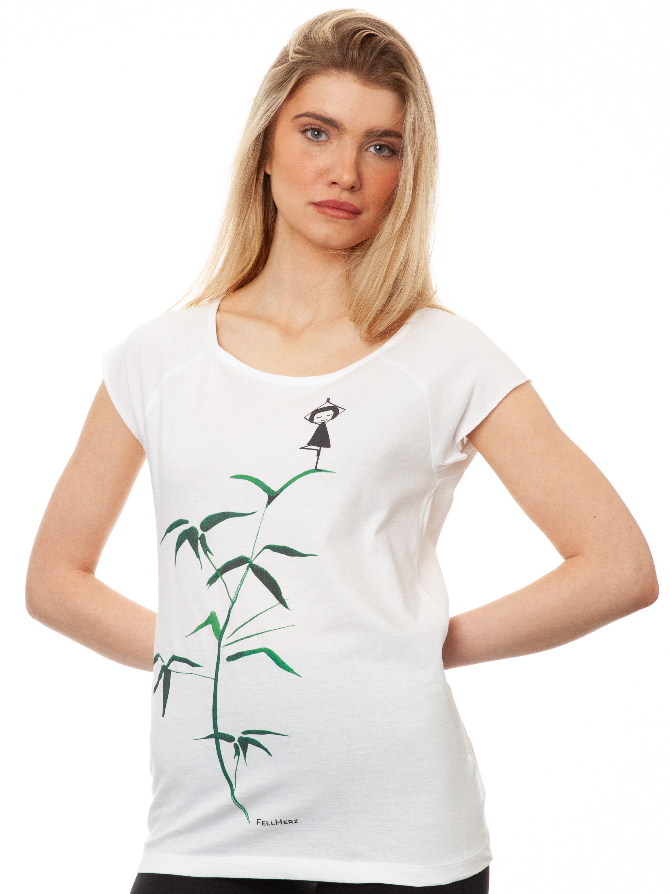 Yogamädchen Cap Sleeve white