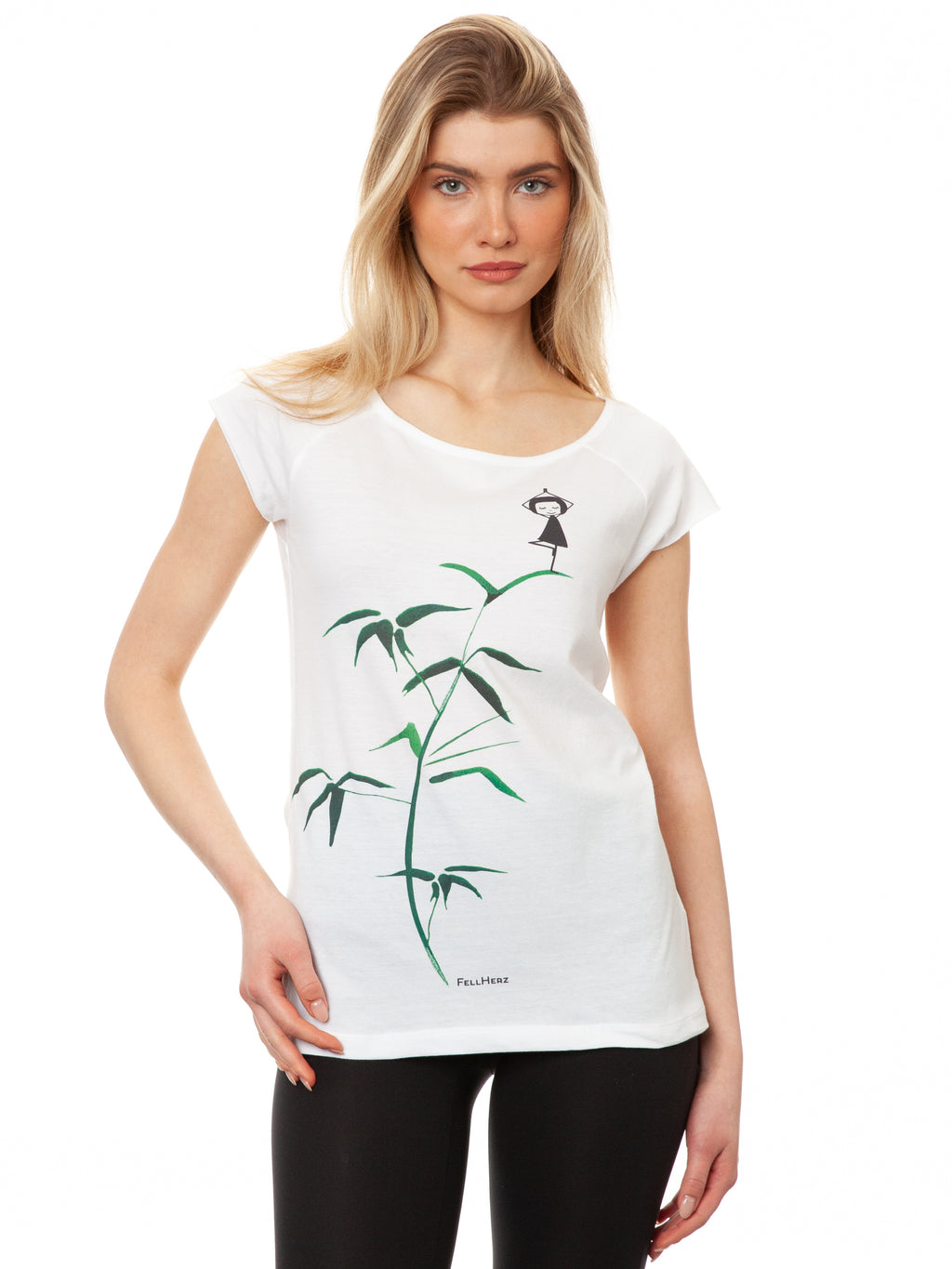 Yogamädchen Cap Sleeve white