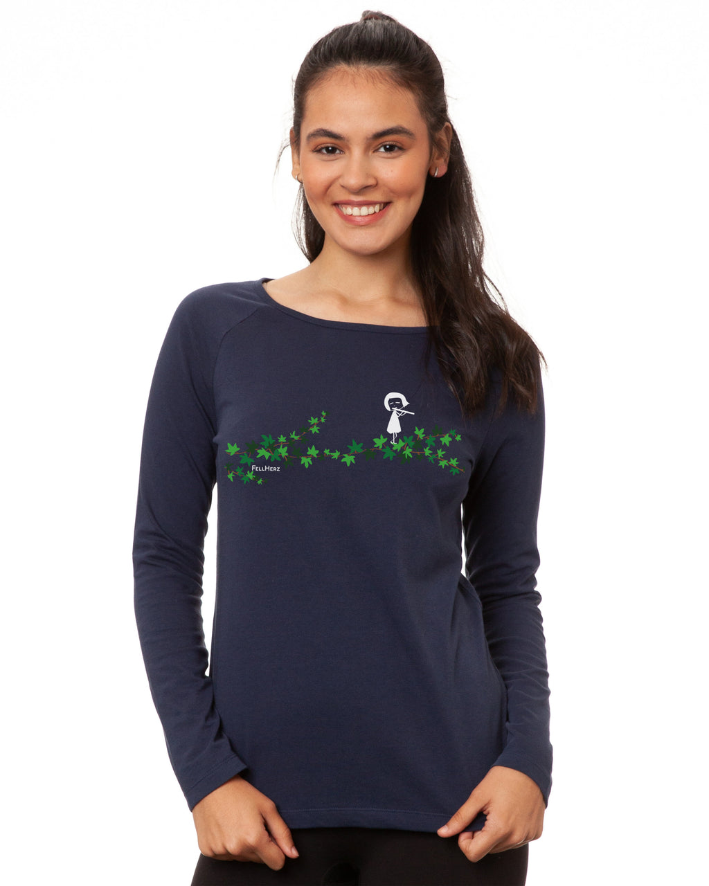 Raglan Longsleeve Efeumädchen moonlit Größe XXL