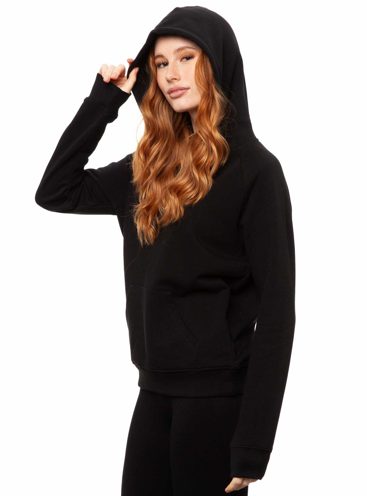 Lotusmädchen Stick Hoodie black