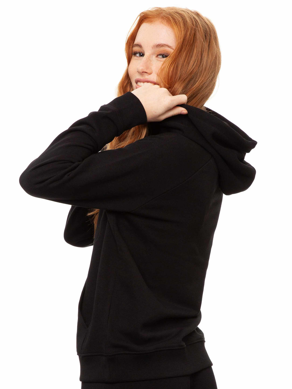 Lotusmädchen Stick Hoodie black
