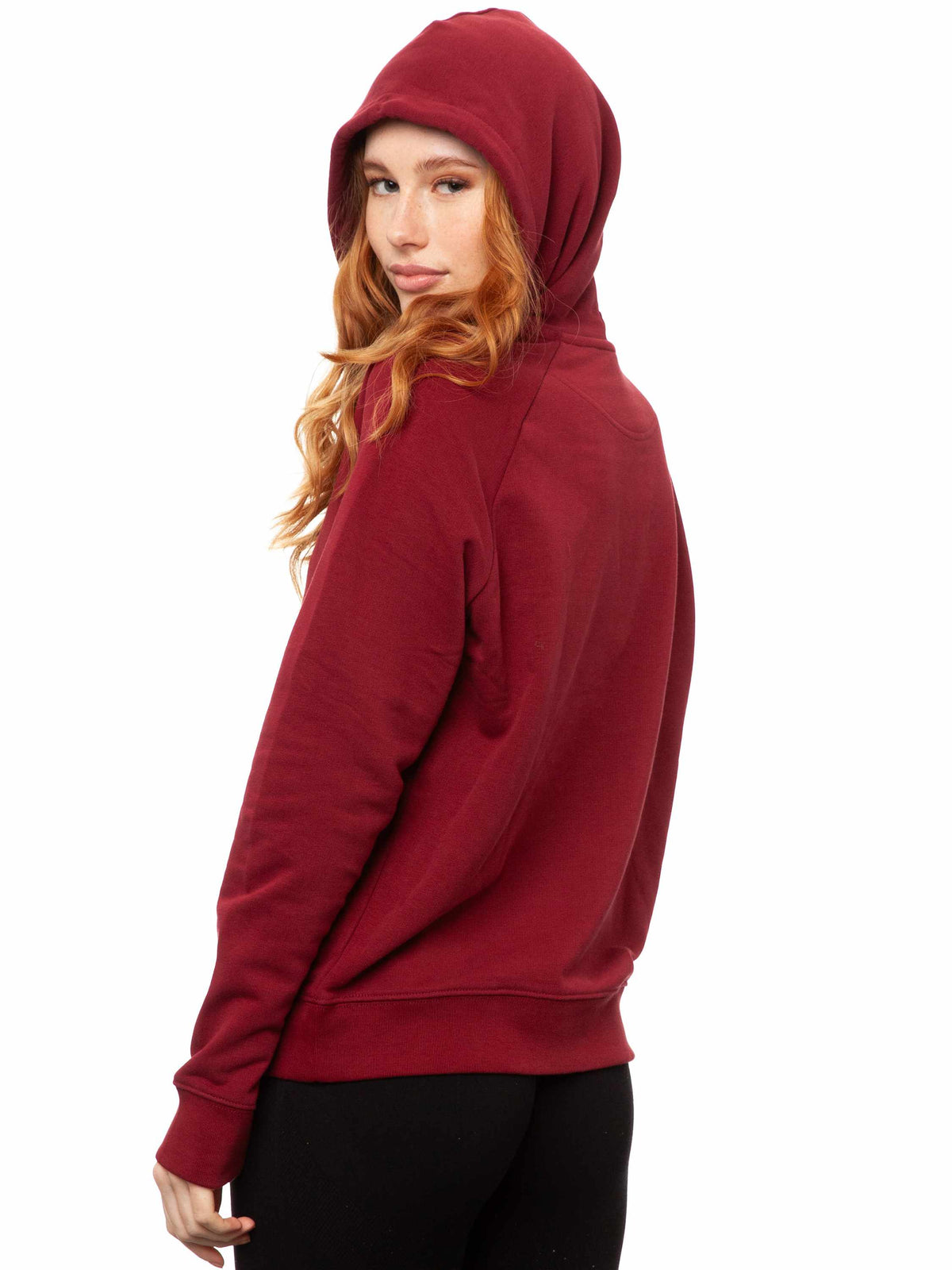 Fairy Embroidered Hoodie burgundy