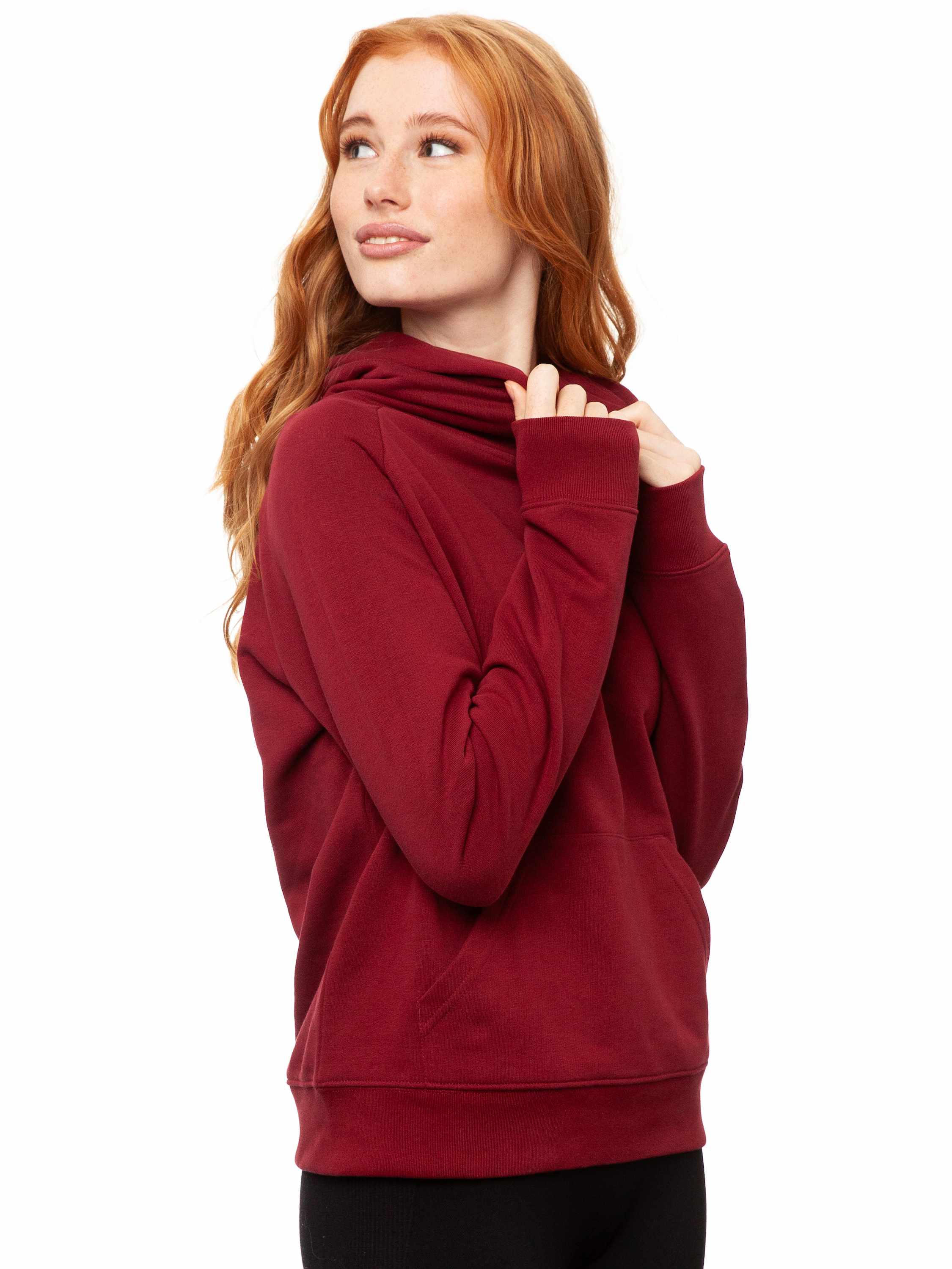 Fairy Embroidered Hoodie burgundy