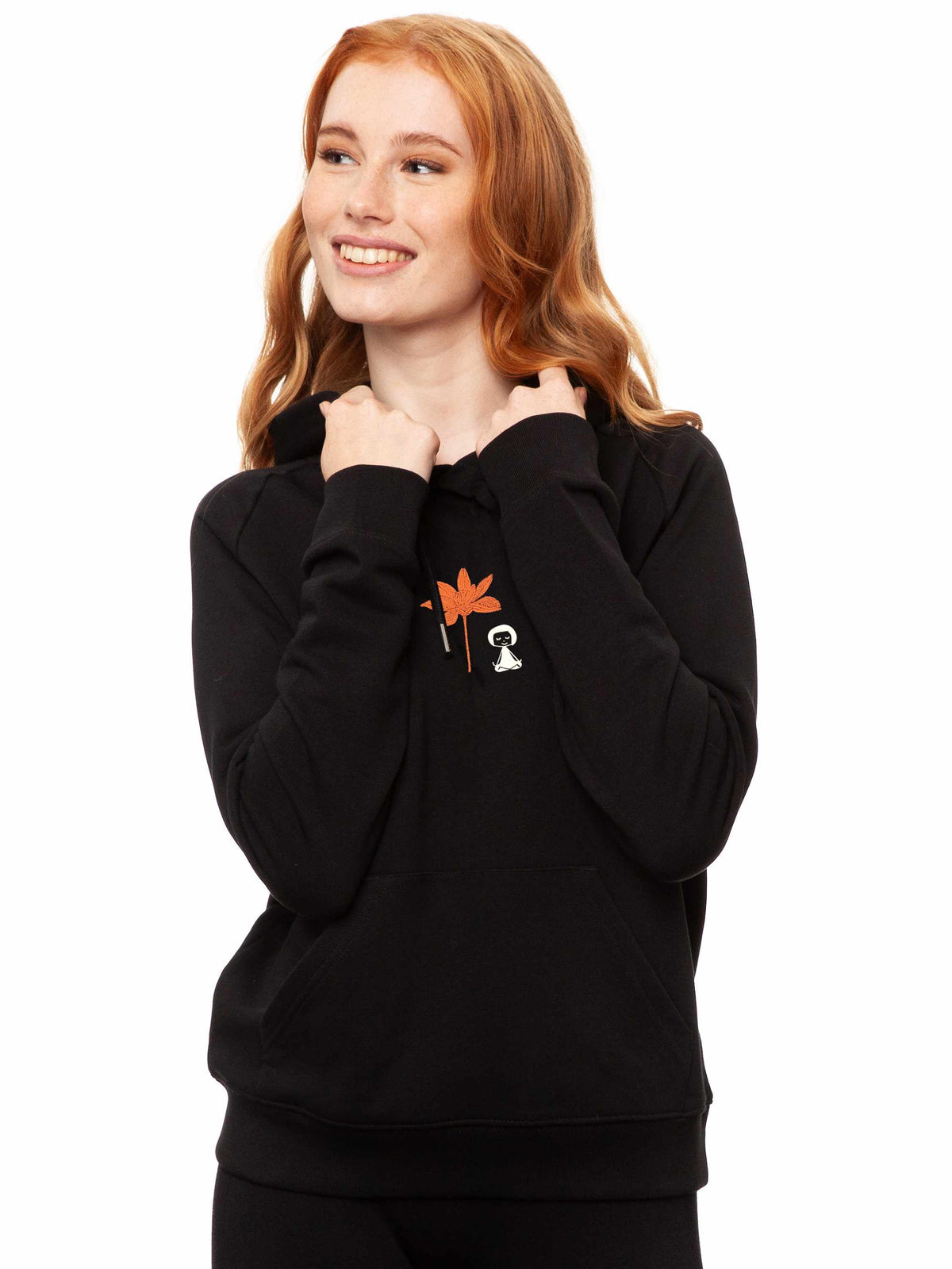 Lotusmädchen Stick Hoodie black